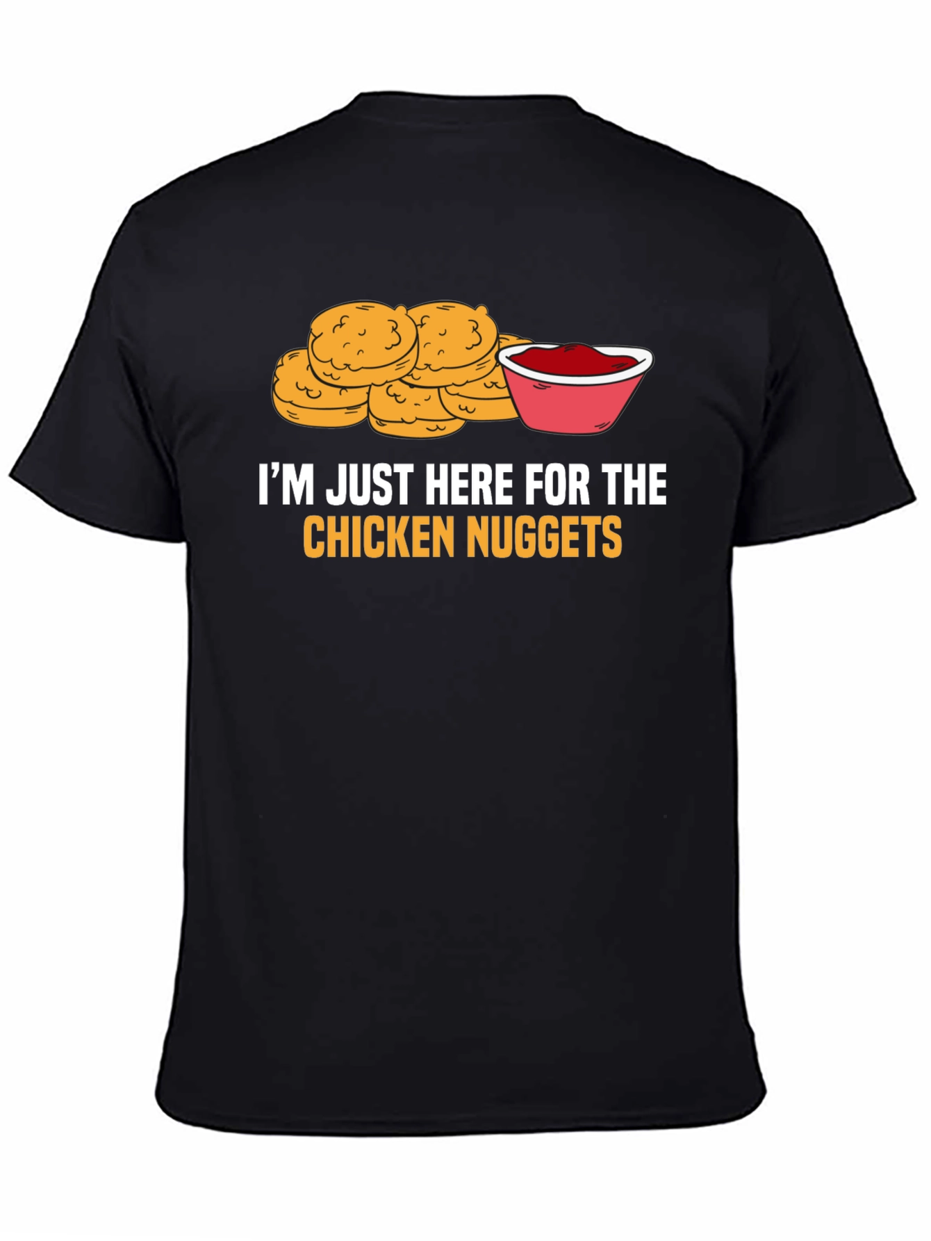 Black Chicken Nugget Lover T-Shirt view 4