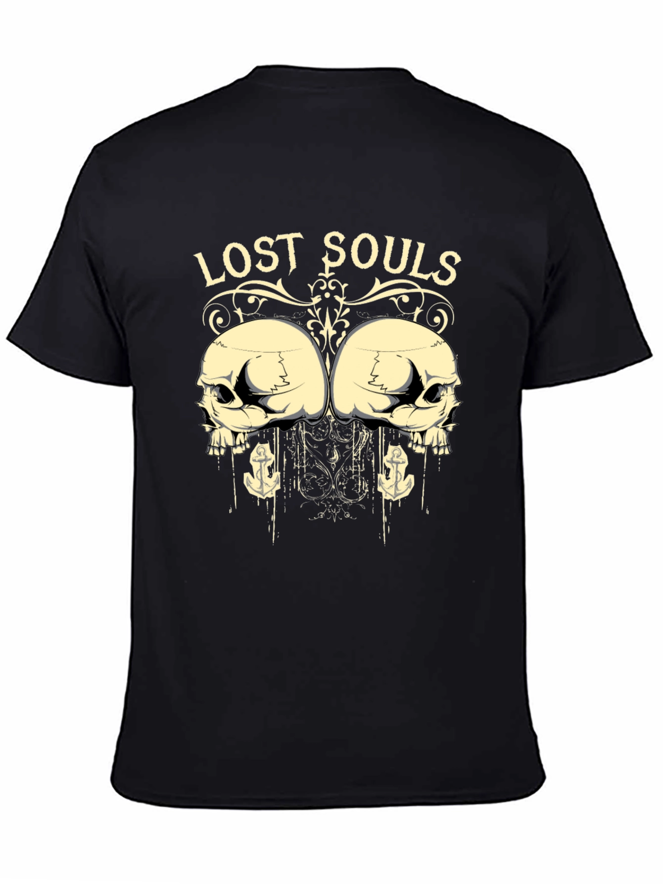 Black Lost Souls Graphic Print T-Shirt - Unisex view 4