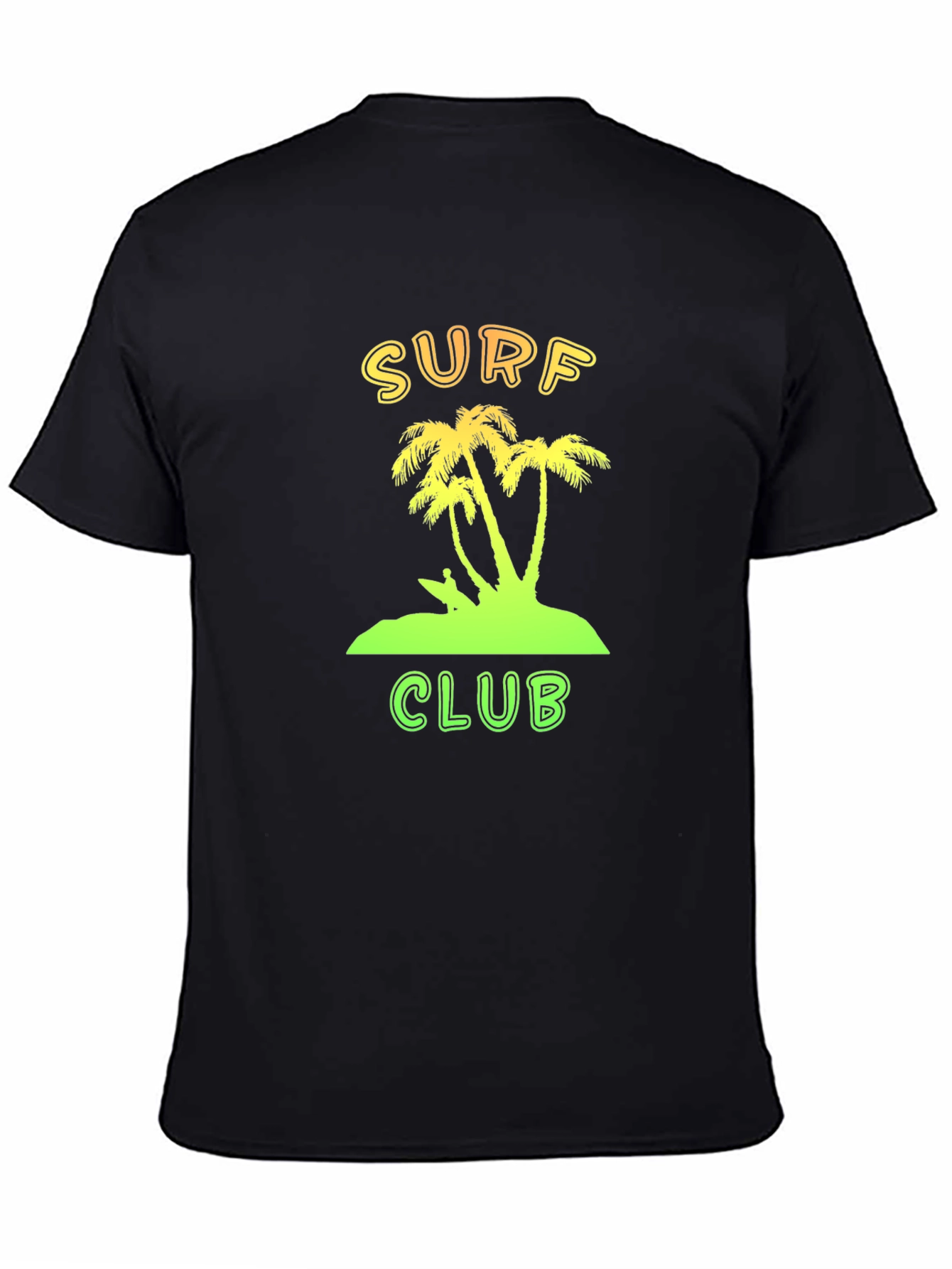 Black Surf Club Palm Tree T-Shirt - Island Vibes Tee view 4