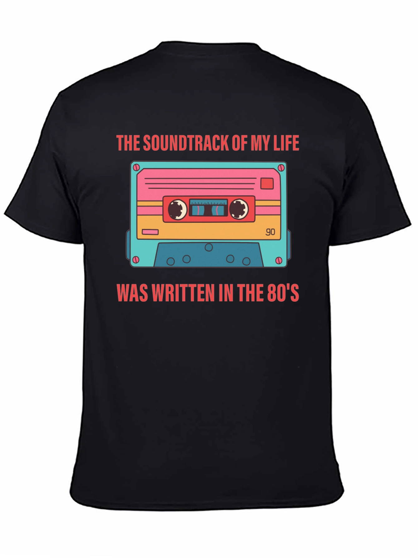 Black Retro 80's Mixtape T-Shirt view 4