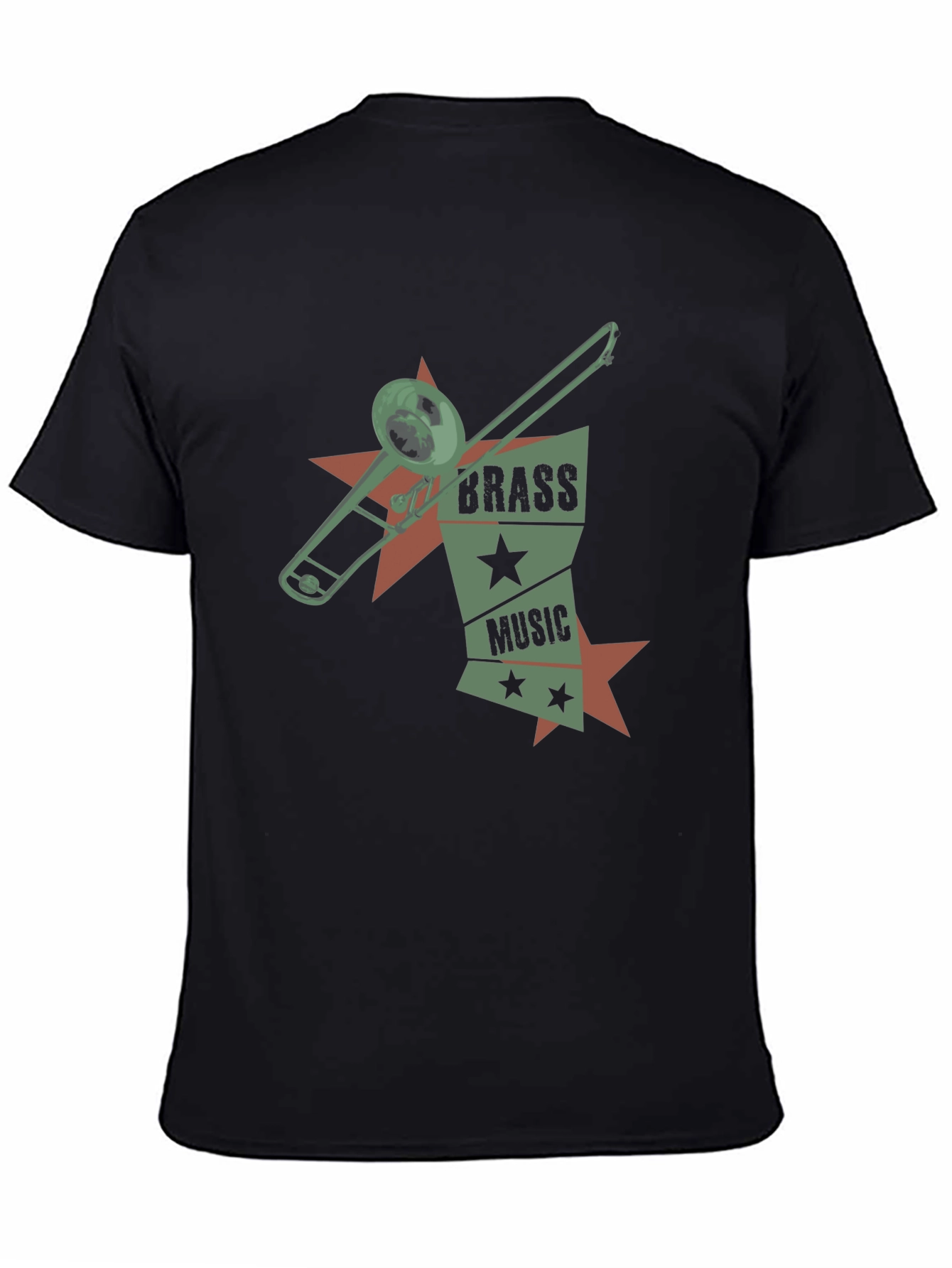 Black Brass Music Graphic T-Shirt view 4