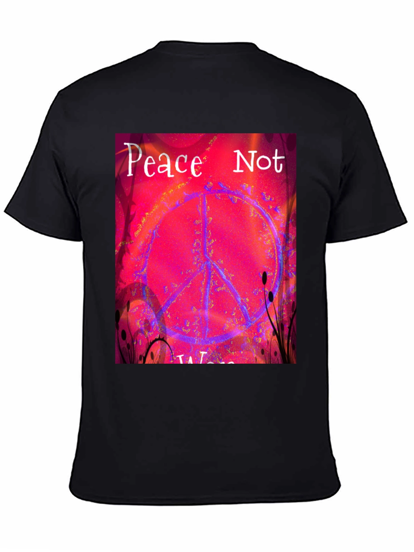 Black Peace Not War Graphic Tee view 4