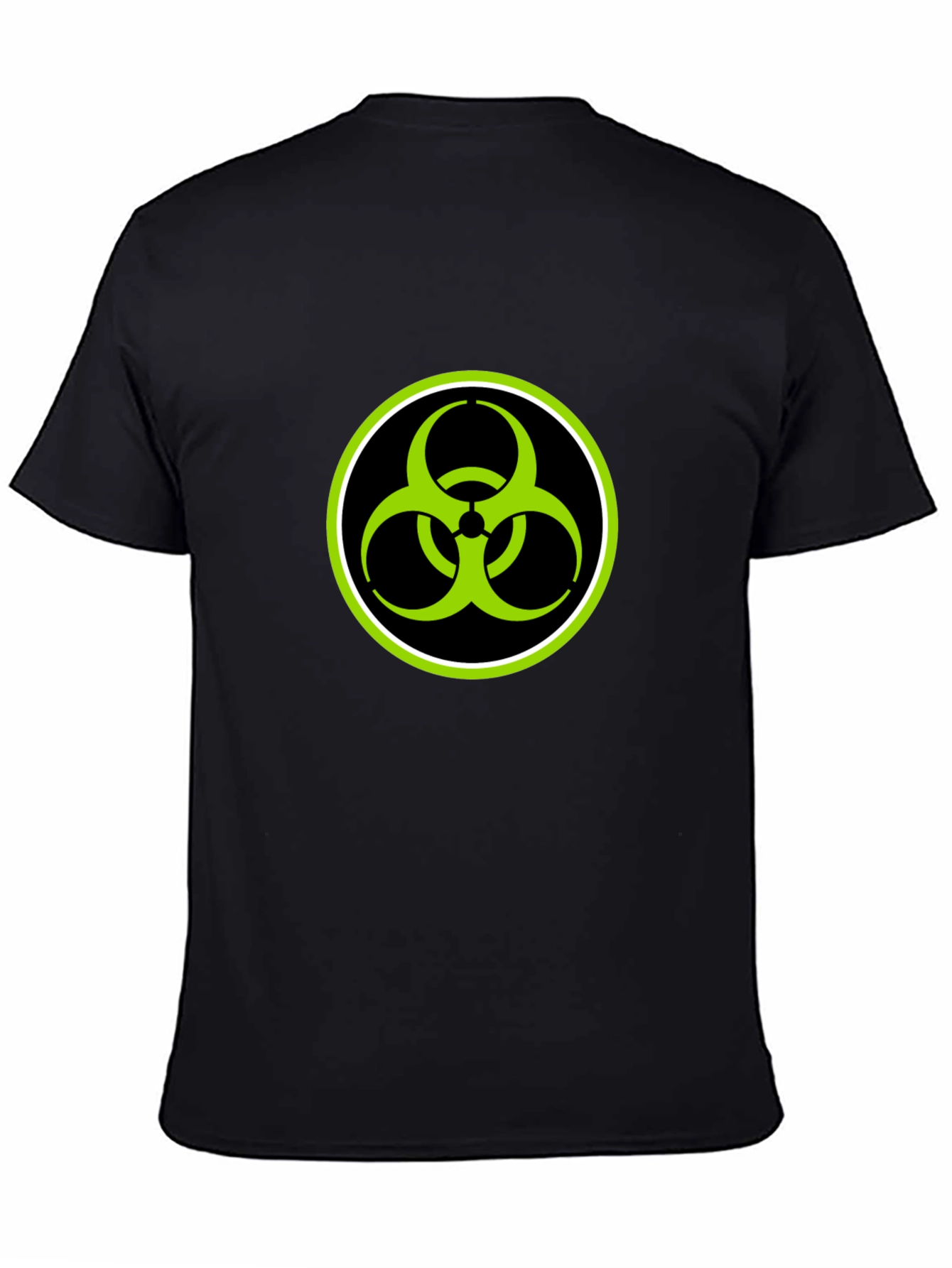 Black Biohazard Symbol Graphic T-Shirt - Black view 4
