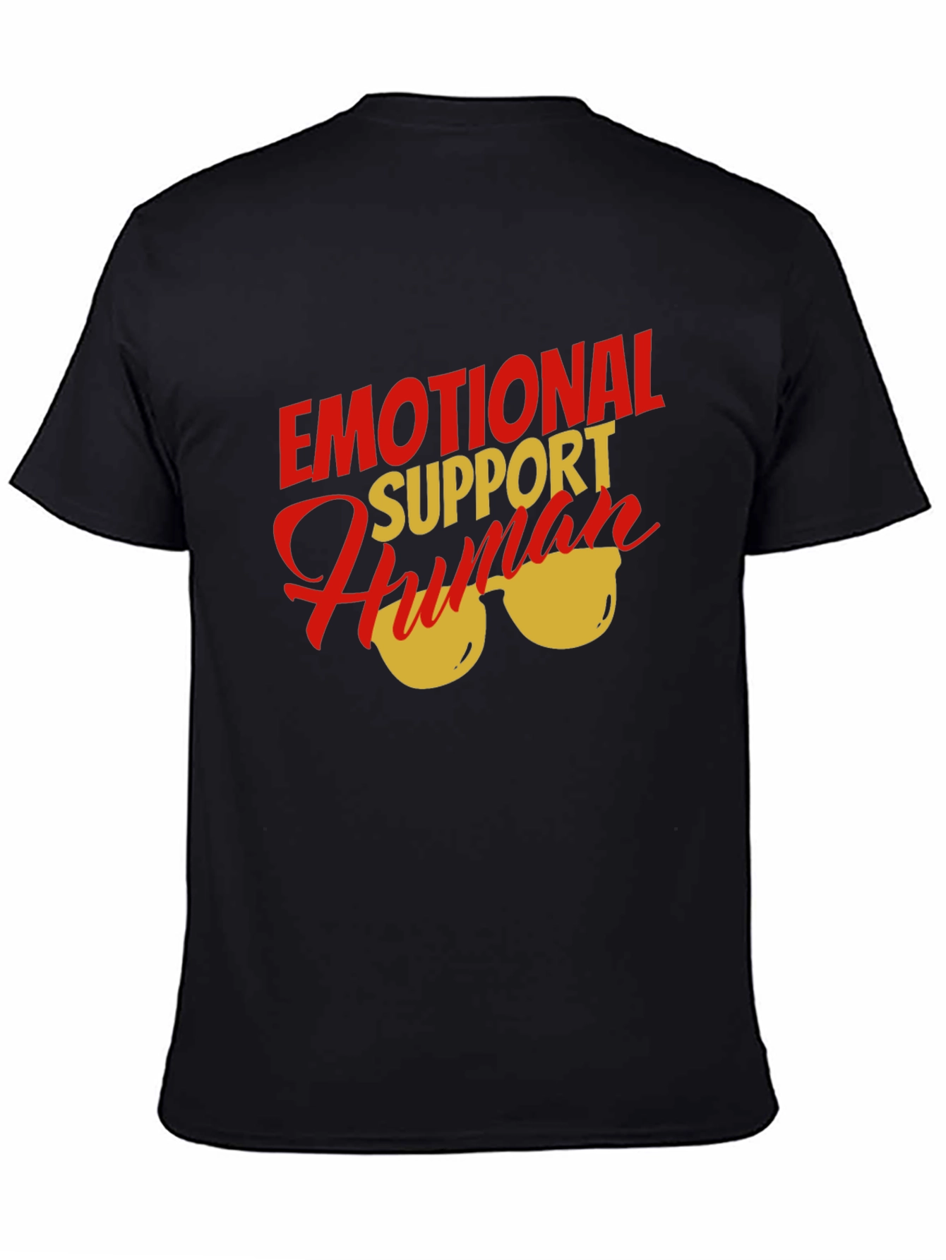 Black Emotional Support Human T-Shirt view 4
