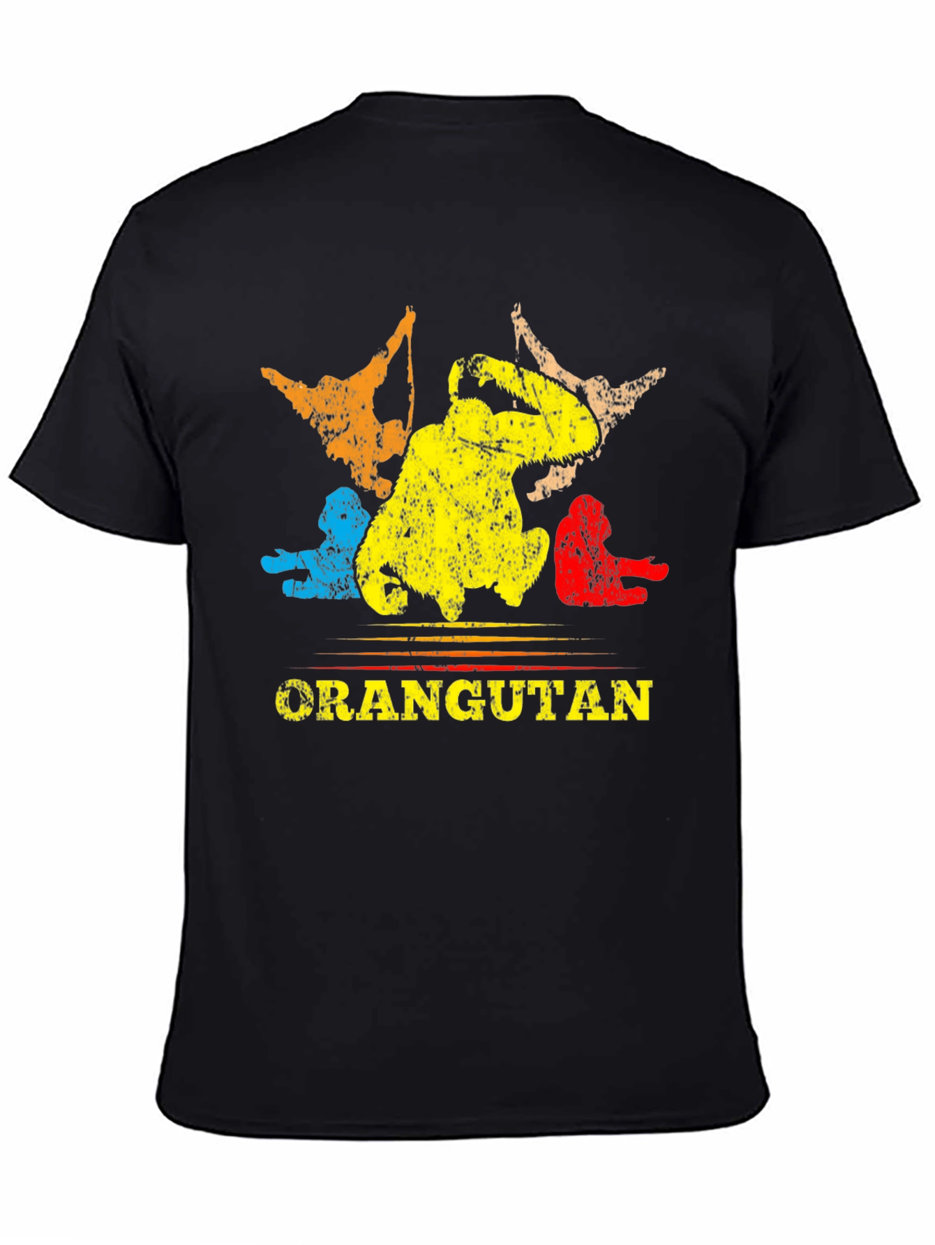 Black Orangutan Graphic Print T-Shirt view 4