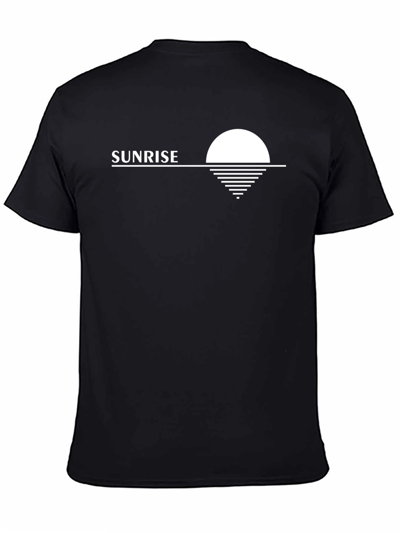 Black Sunrise Graphic Tee - Modern Minimalist Design view 4