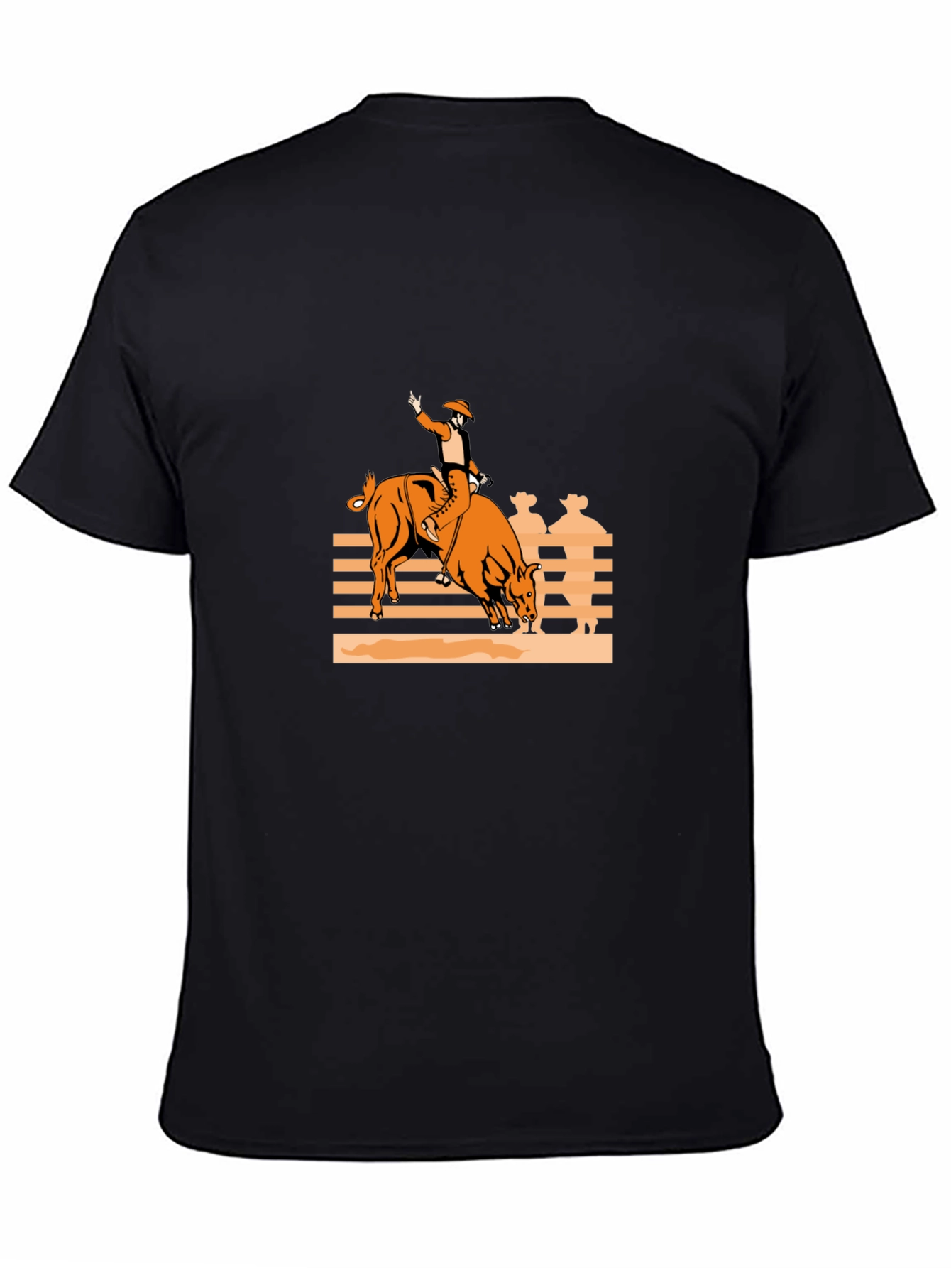 Black Bull Rider Graphic Tee - Black Cotton Comfort view 4