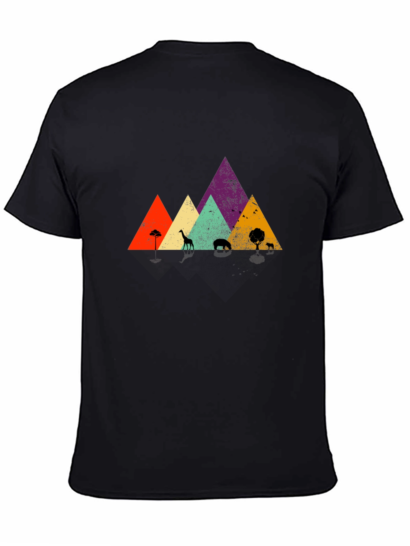 Black Safari Sunset Graphic Tee - Black view 4