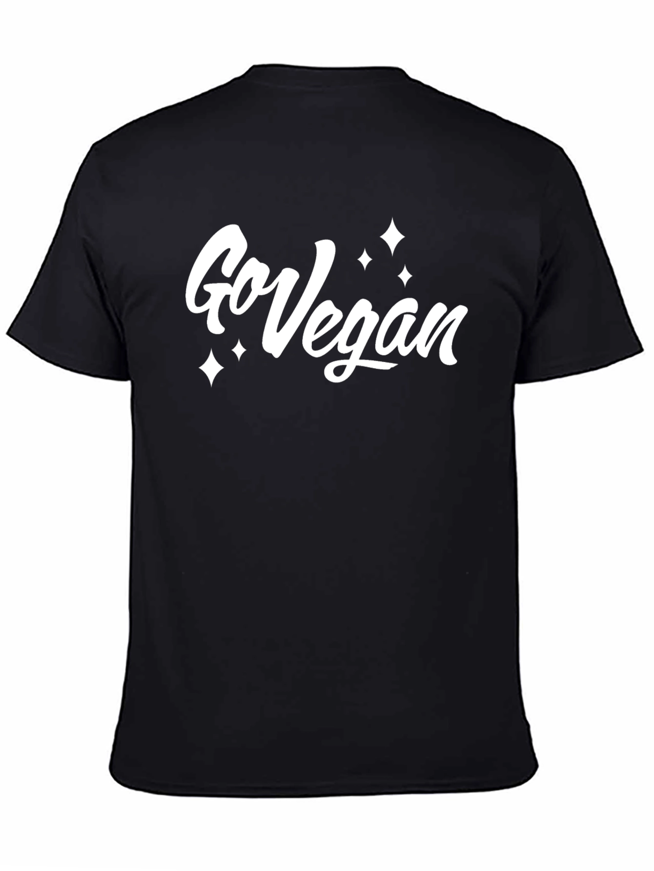Black Go Vegan T-Shirt - Stylish Graphic Tee view 4