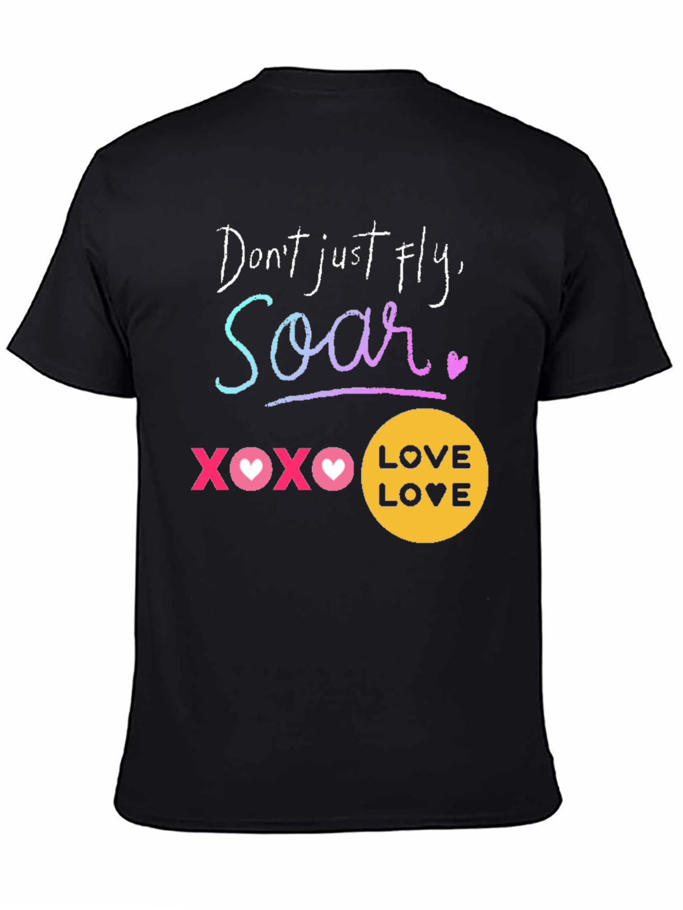 Black Inspirational Soar Graphic Tee -  Black view 4