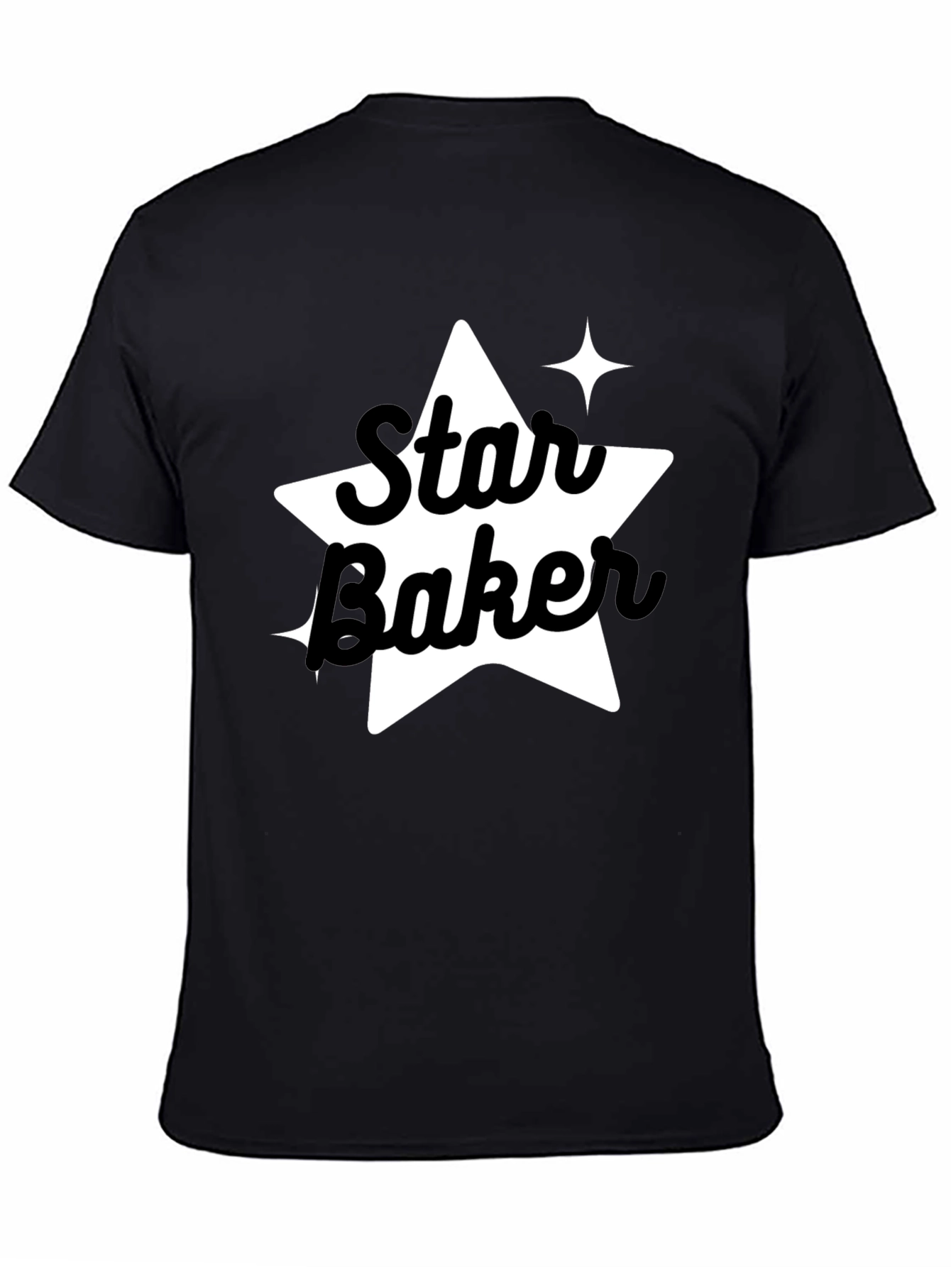 Black Star Baker Black Tee - Baking Enthusiast Apparel view 4