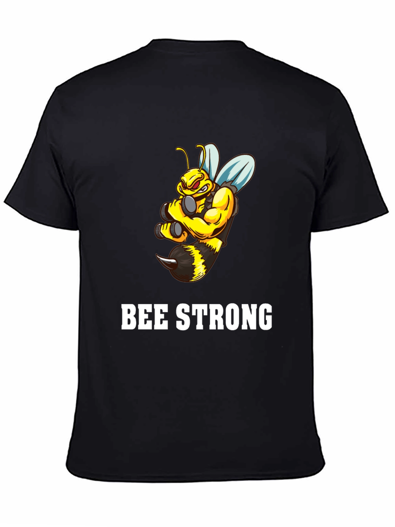 Black Bee Strong Graphic T-Shirt - Black view 4