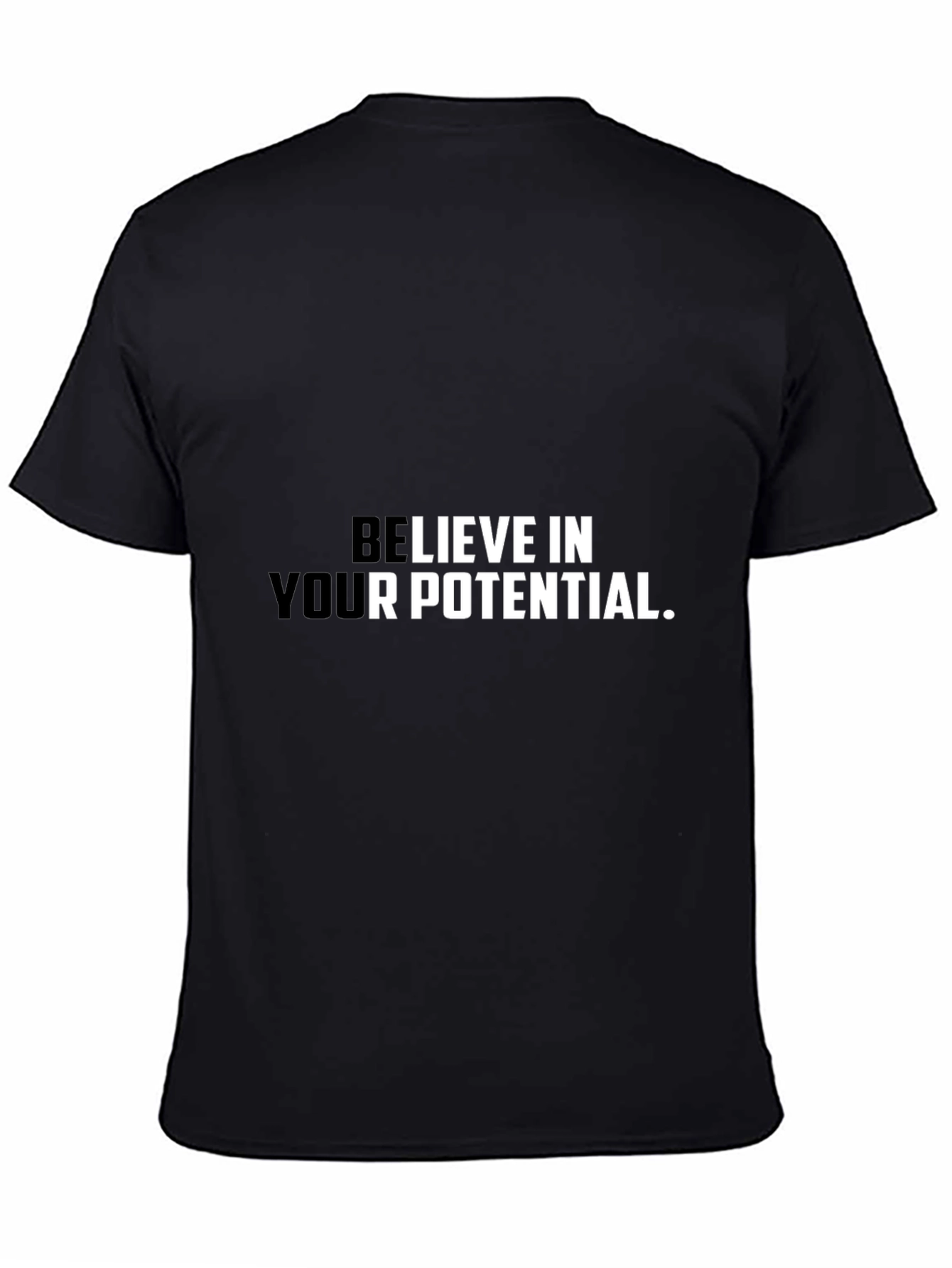 Black Believe In Your Potential Graphic Tee view 4