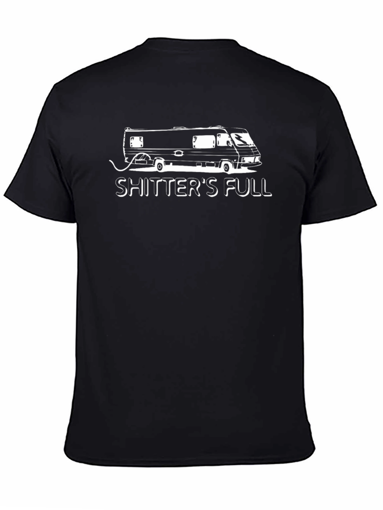 Black Shitter's Full RV Black Graphic T-Shirt view 4