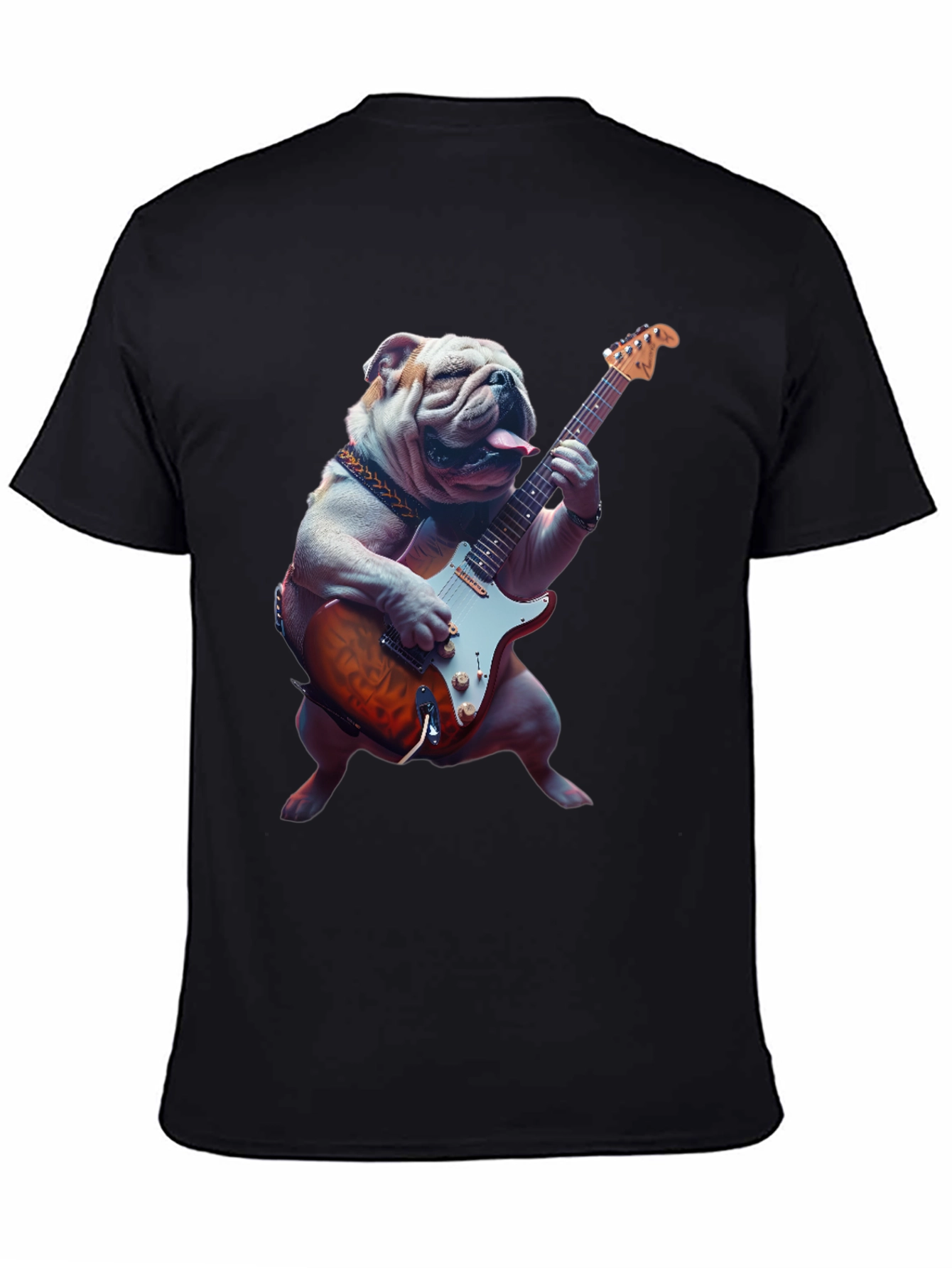 Black Bulldog Guitarist T-Shirt view 4