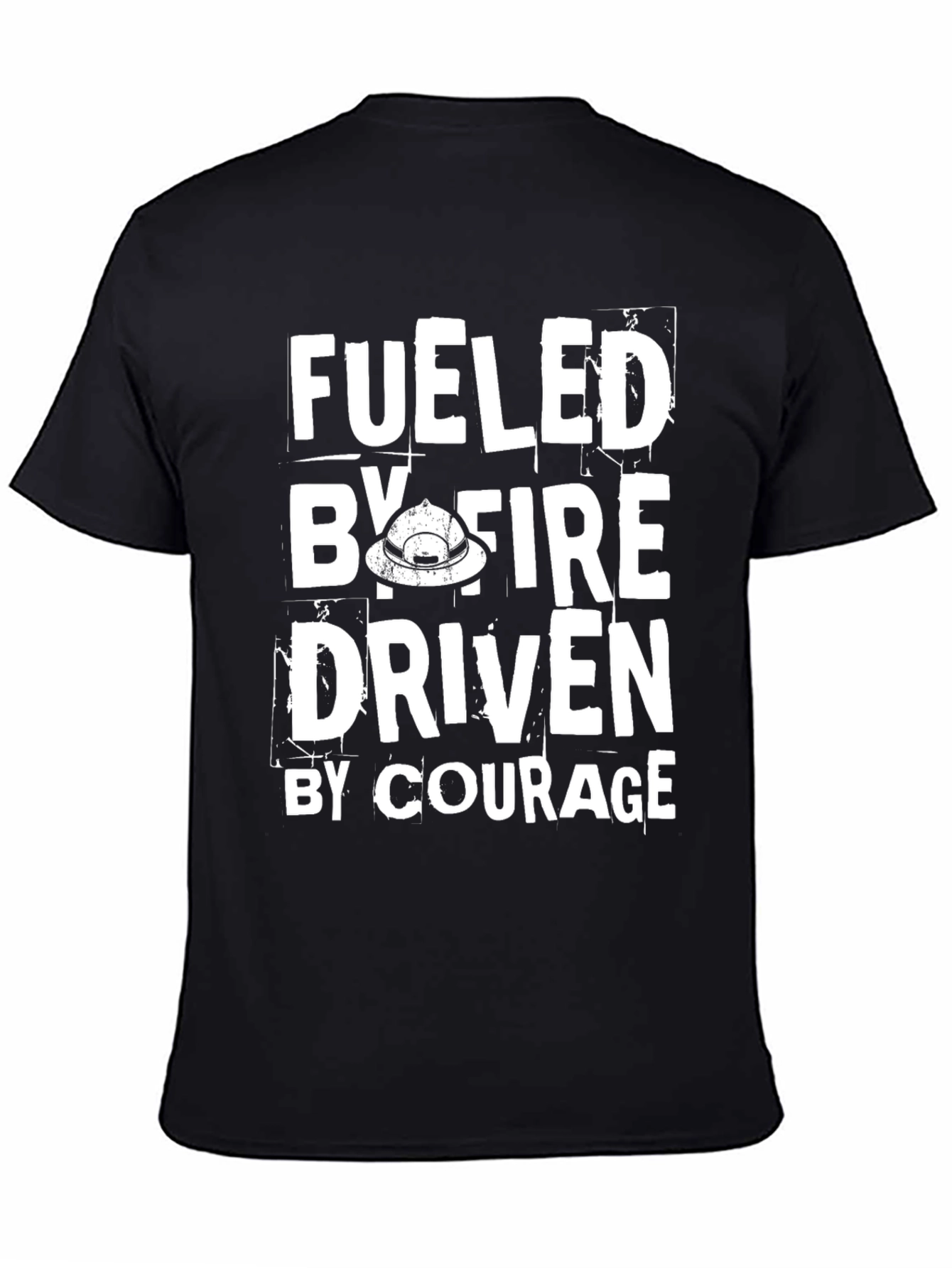 Black Fueled By Fire Driven By Courage Black T-Shirt view 4