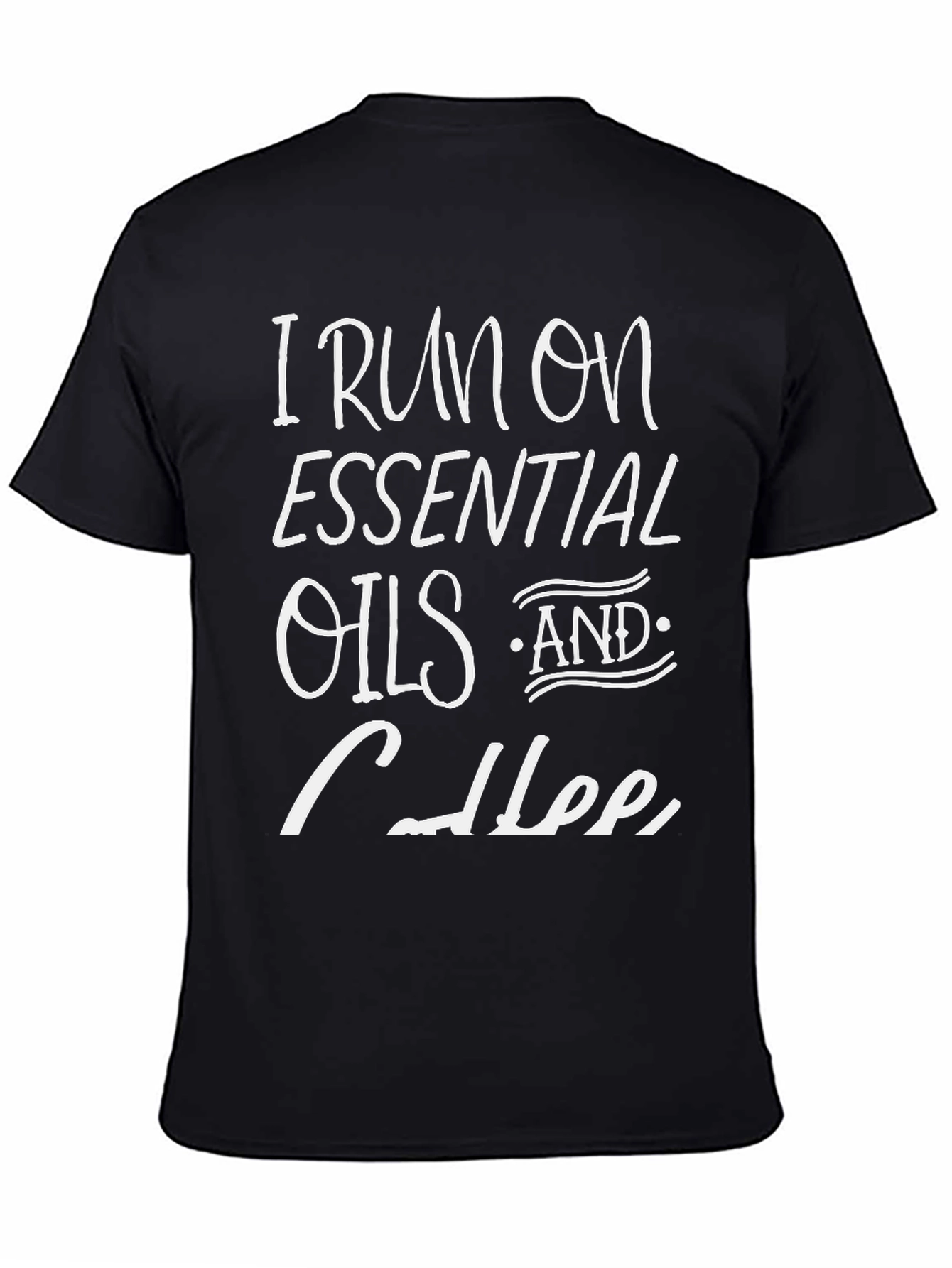 Black Essential Oils & Coffee Graphic T-Shirt view 4