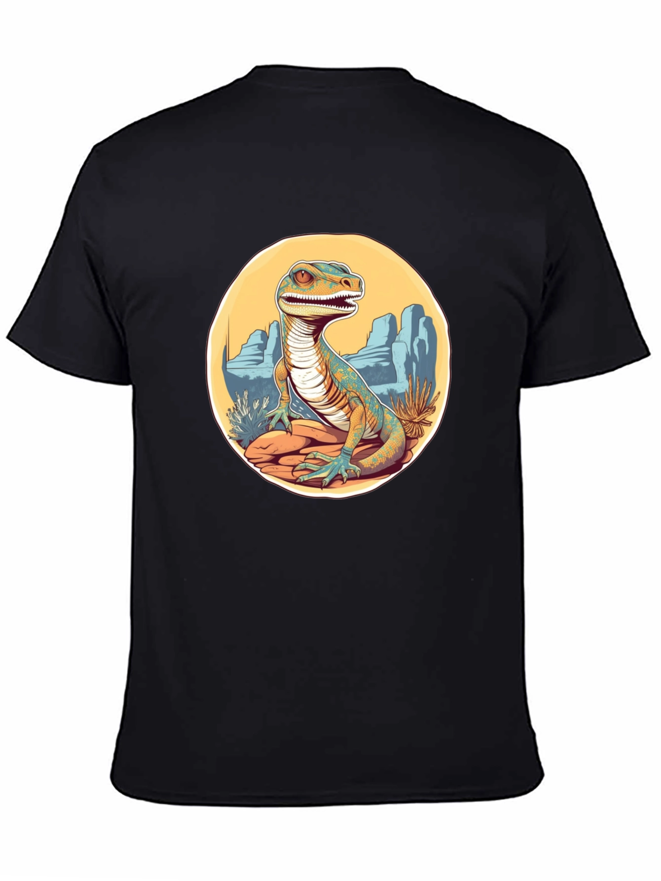 Black Dino Desert T-Shirt - Black view 4