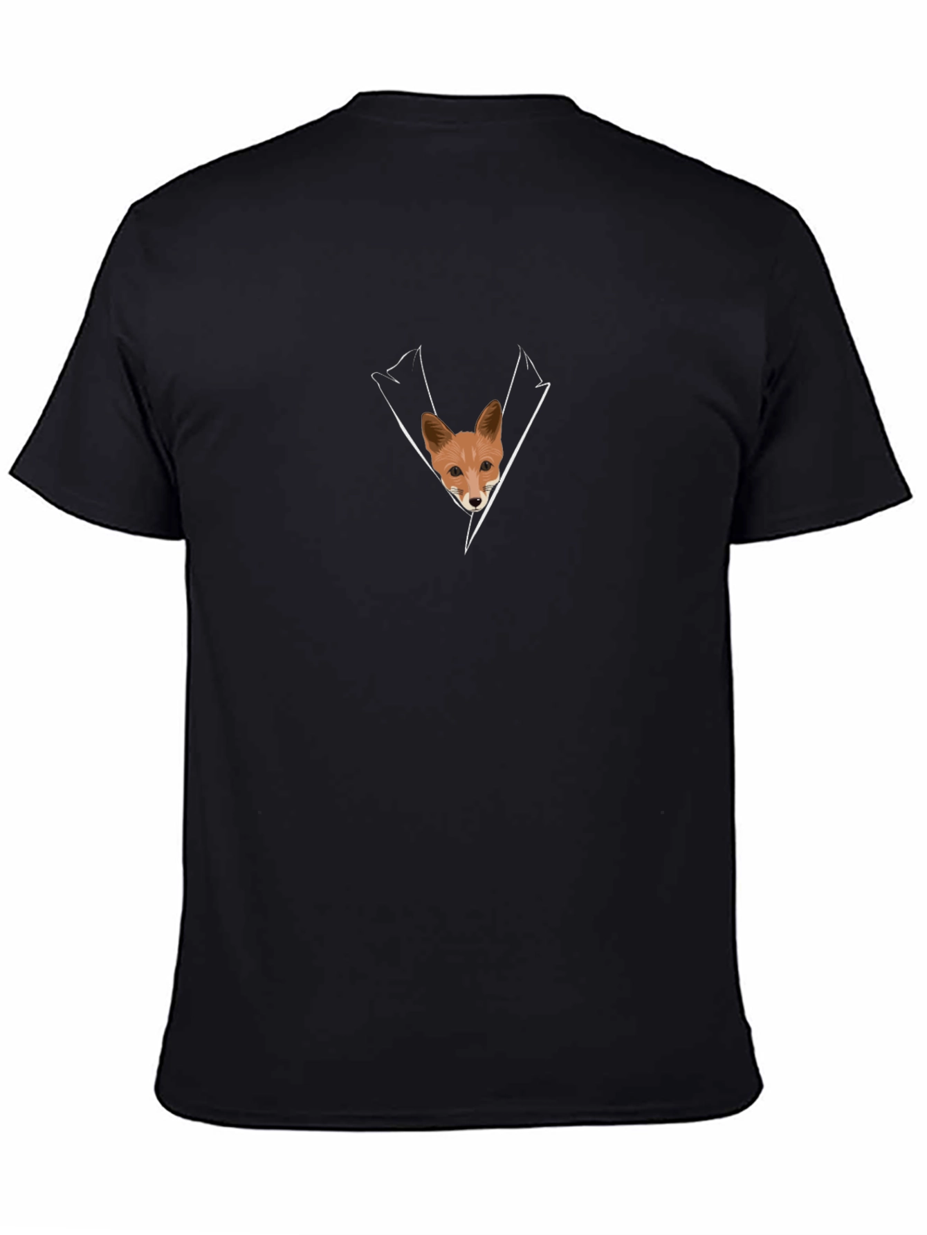 Black Fox Graphic Tee - Men's Black Short Sleeve Shirt view 4