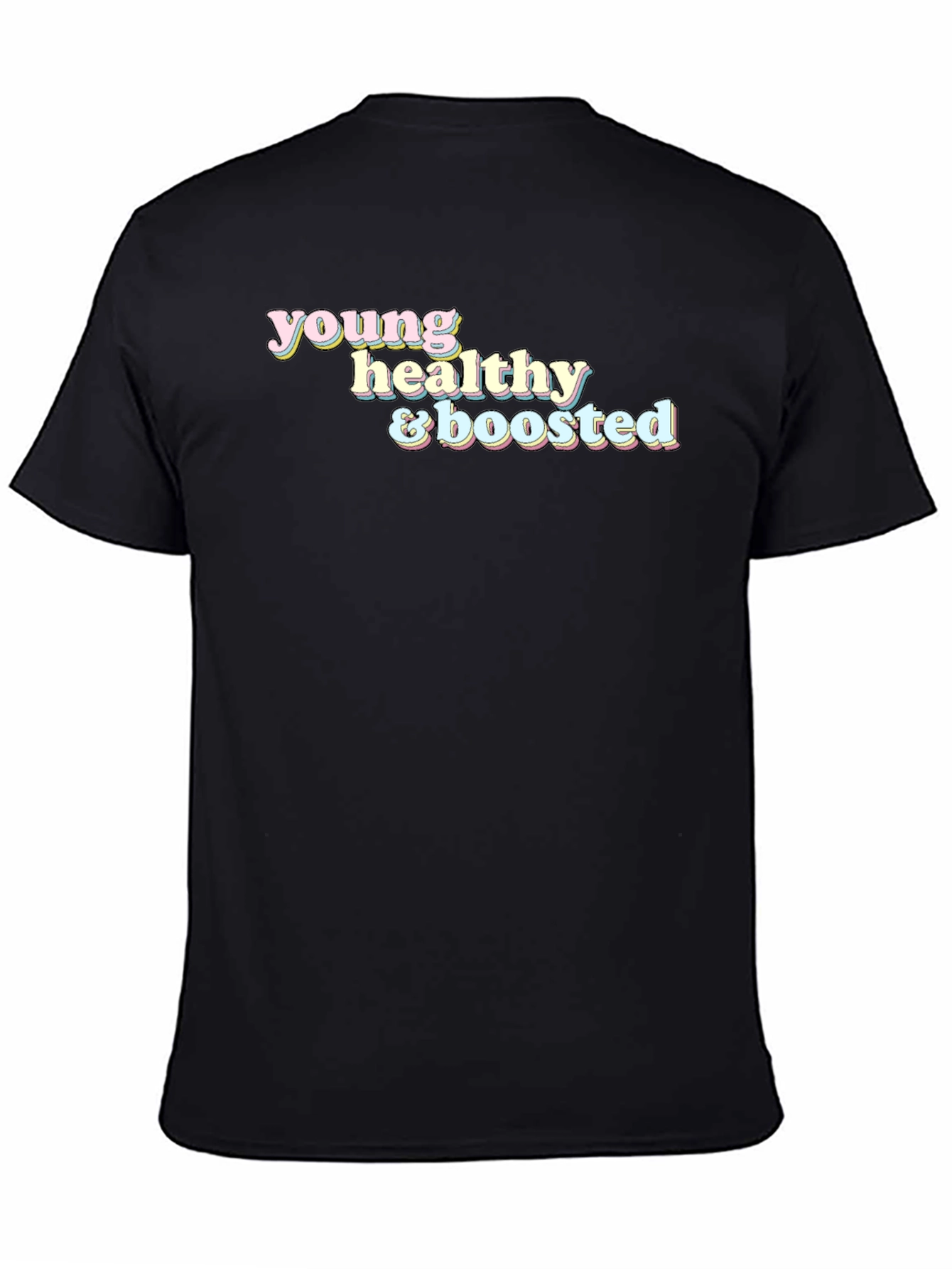 Black Young Healthy & Boosted Graphic Tee view 4