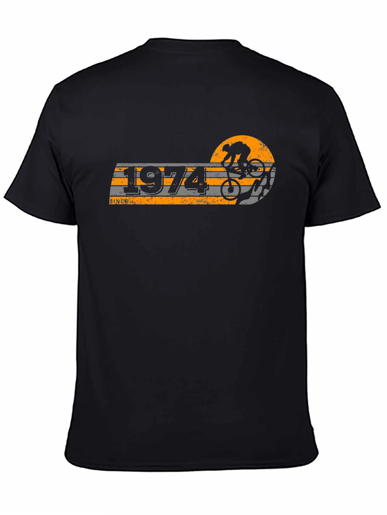Black 1974 Since Biker T-Shirt Black view 4