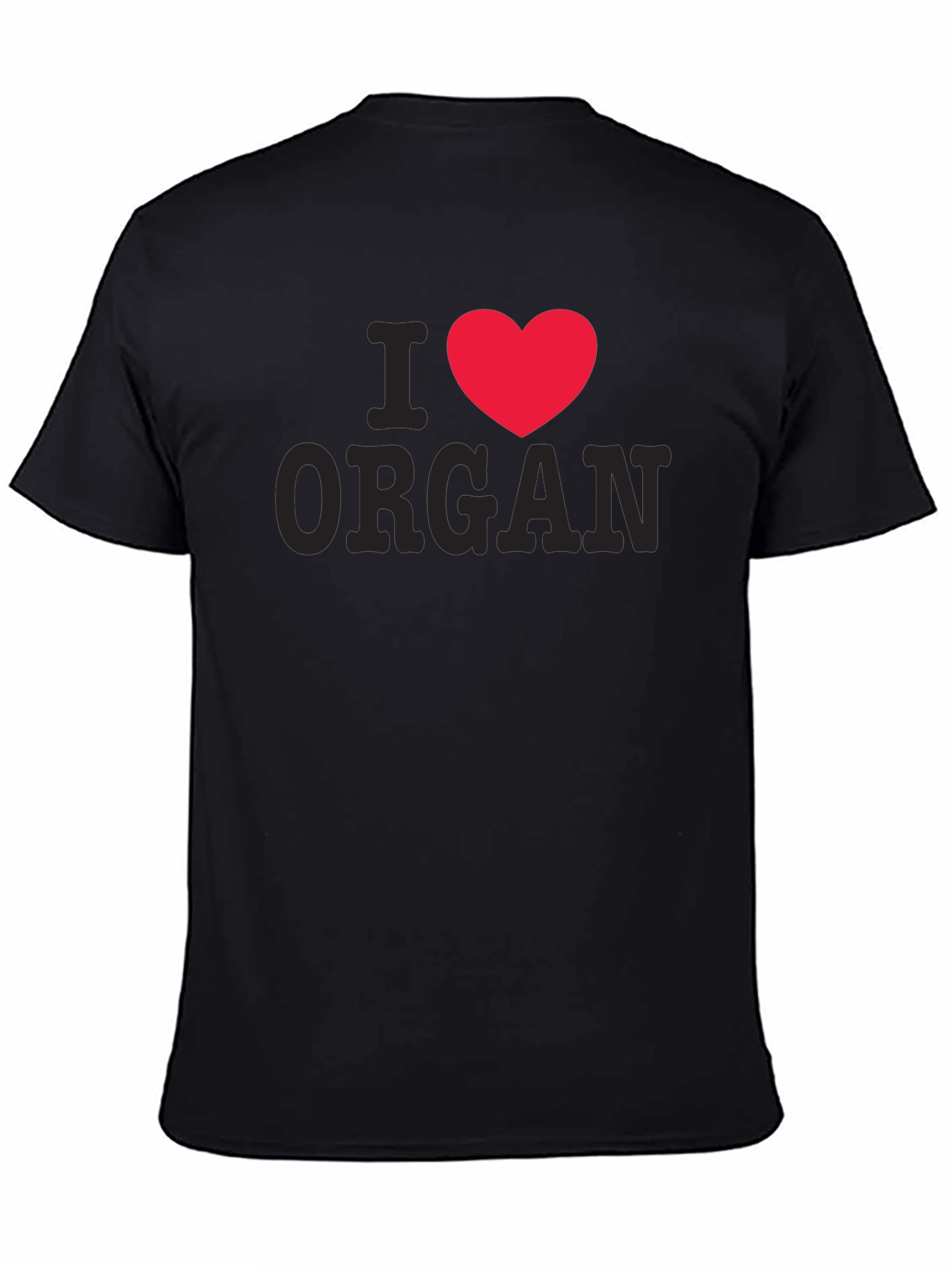 Black I Heart Organ Donation Awareness T-Shirt view 4