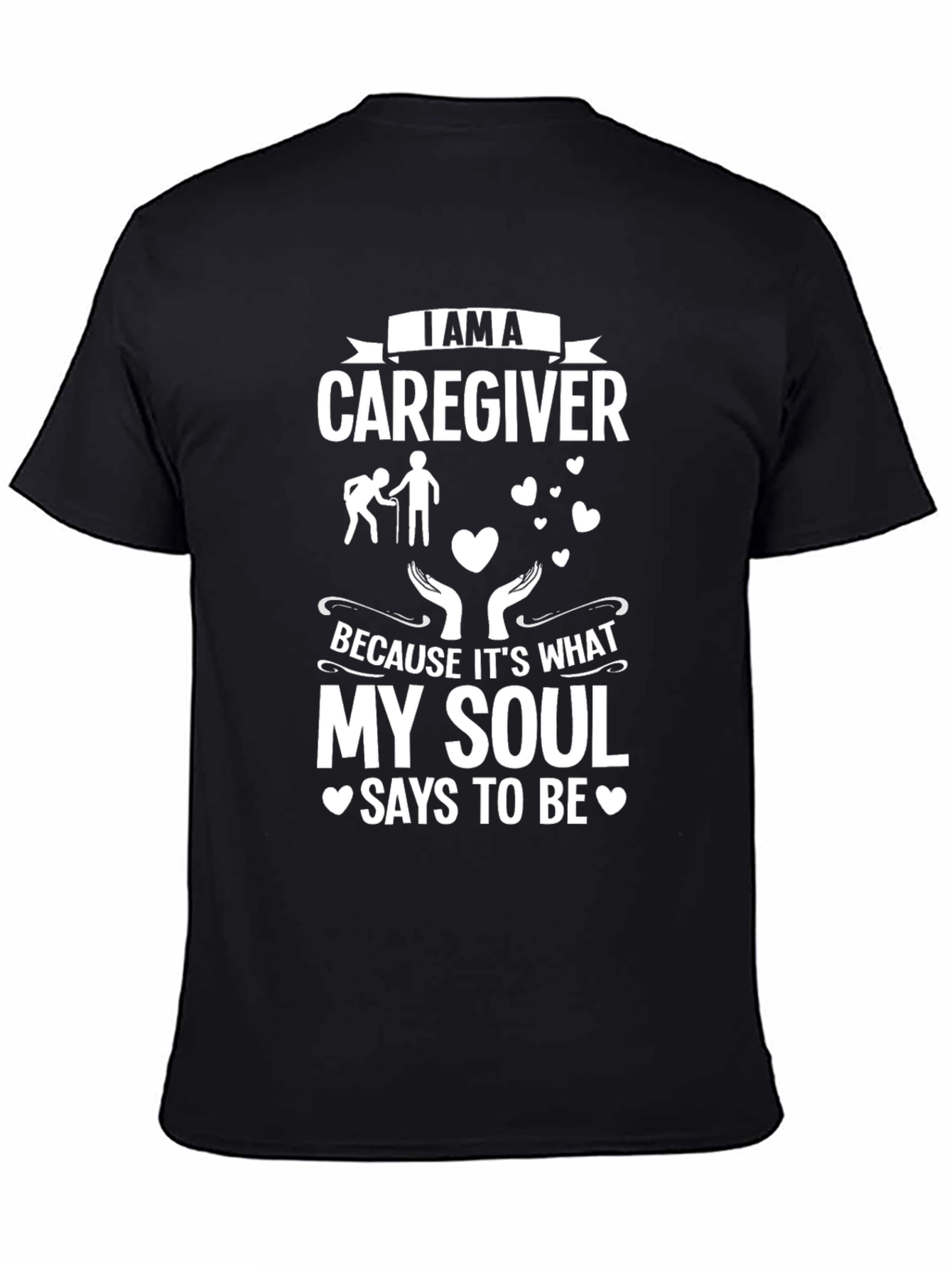 Black Caregiver T-Shirt - Soul Says To Be view 4
