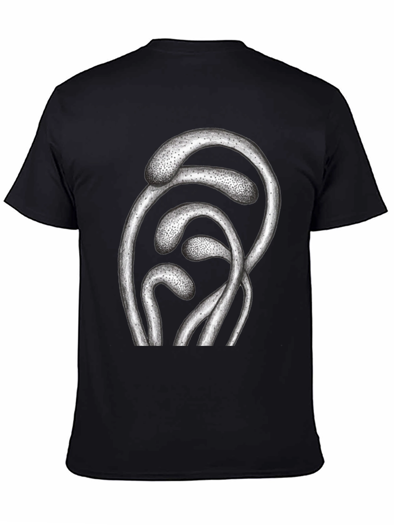 Black Abstract Graphic Print Black T-Shirt view 4