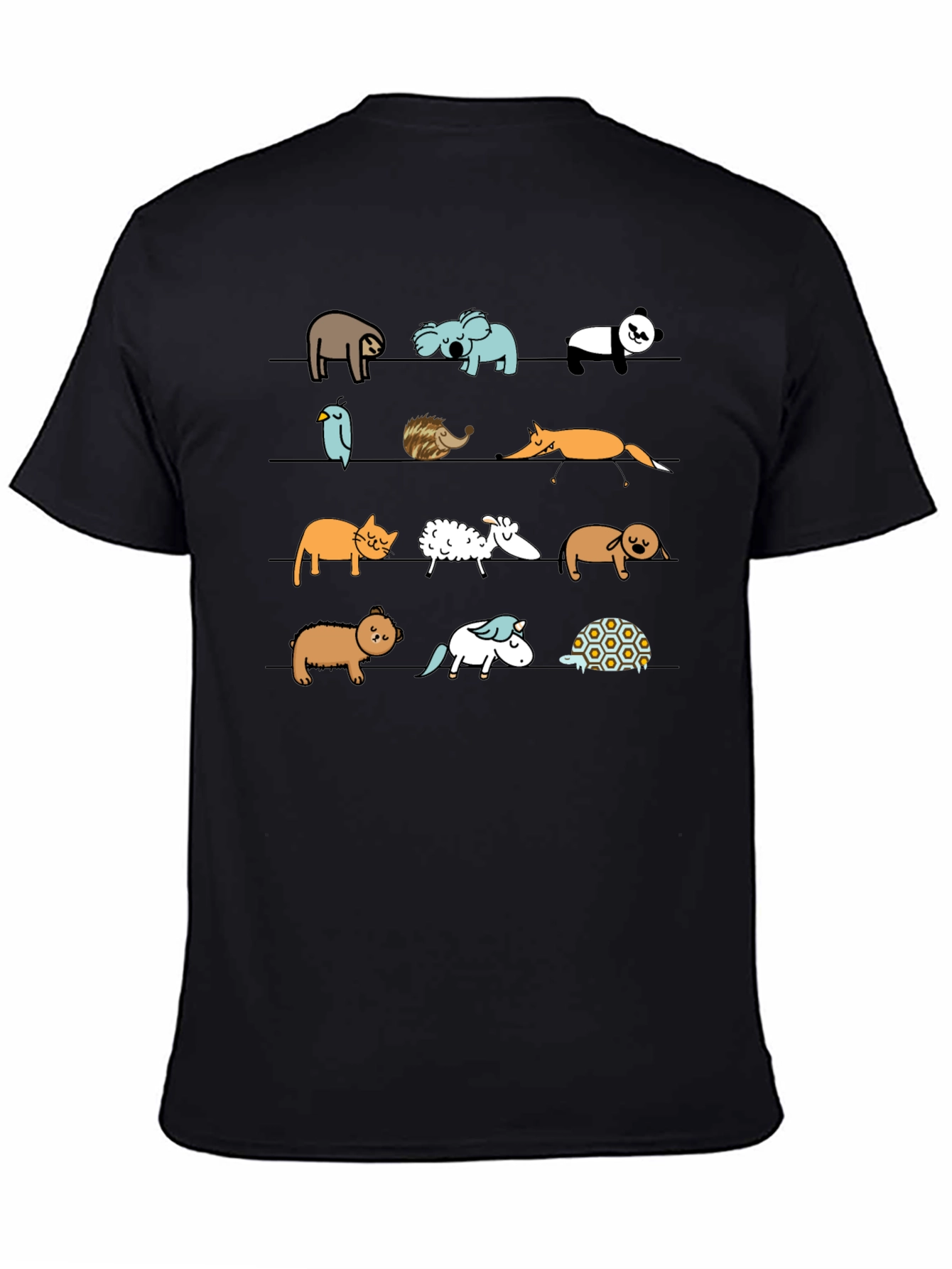 Black Animal Line Up Graphic Tee view 4