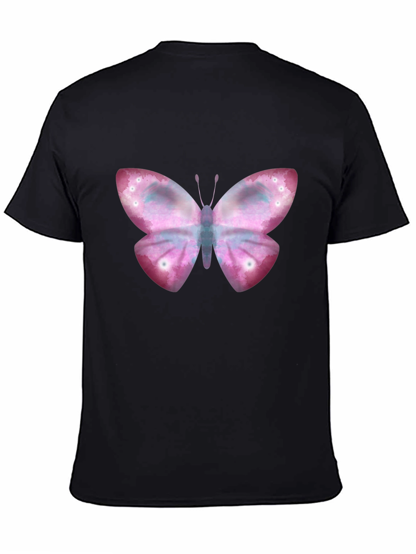 Black Butterfly Graphic Tee - Stylish Casual Wear view 4