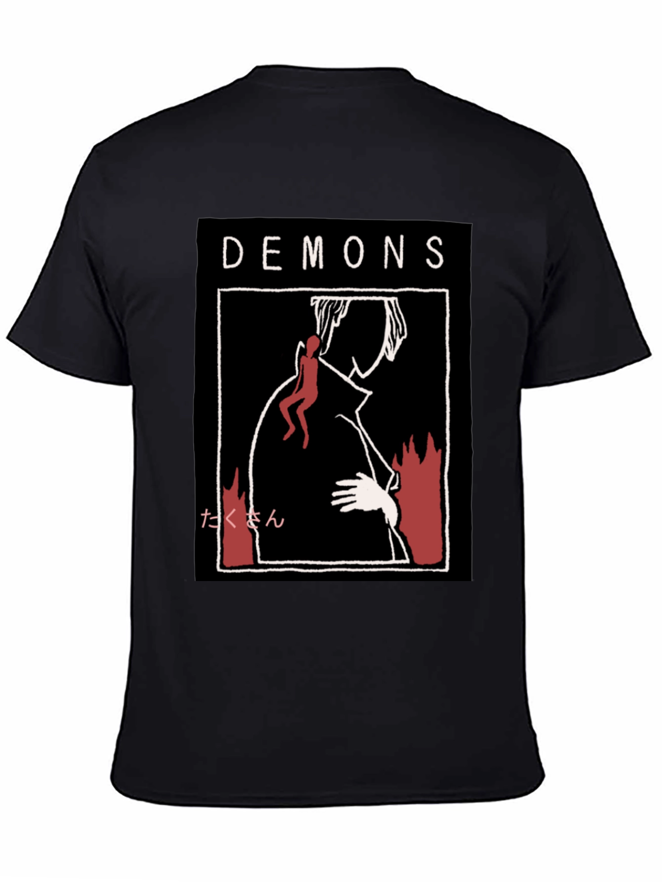 Black Demons Graphic Print T-Shirt view 4