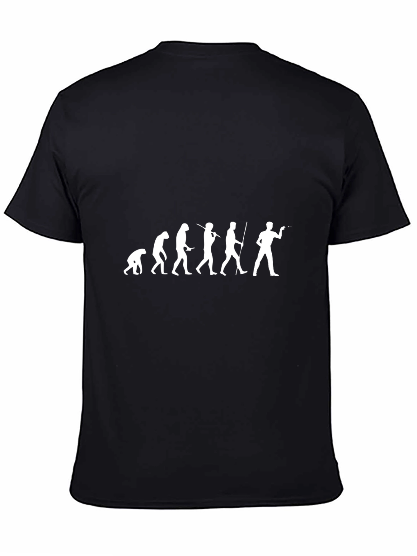 Black Evolution of Dart Thrower Graphic Tee - Black view 4