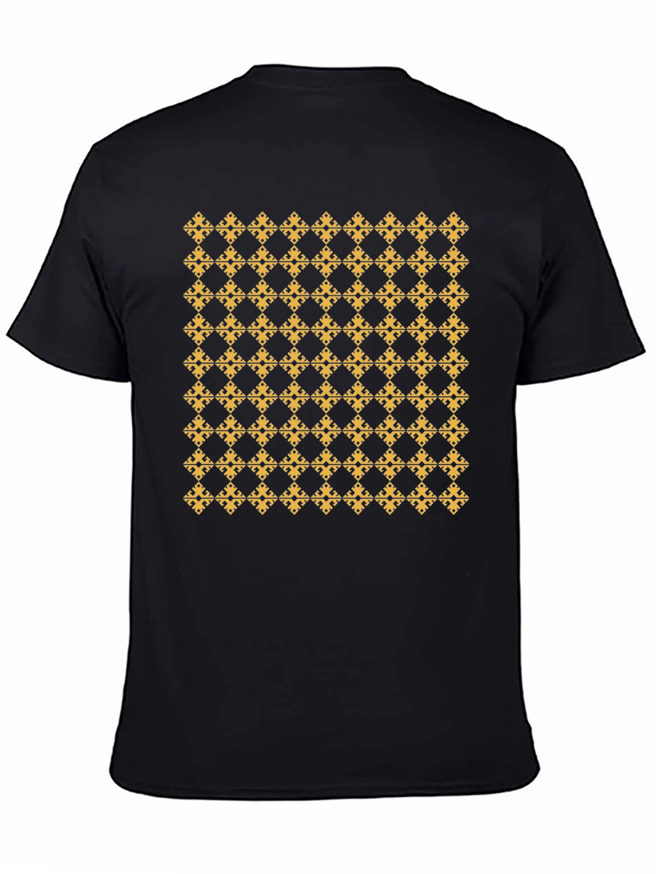 Black Patterned Black T-Shirt view 4
