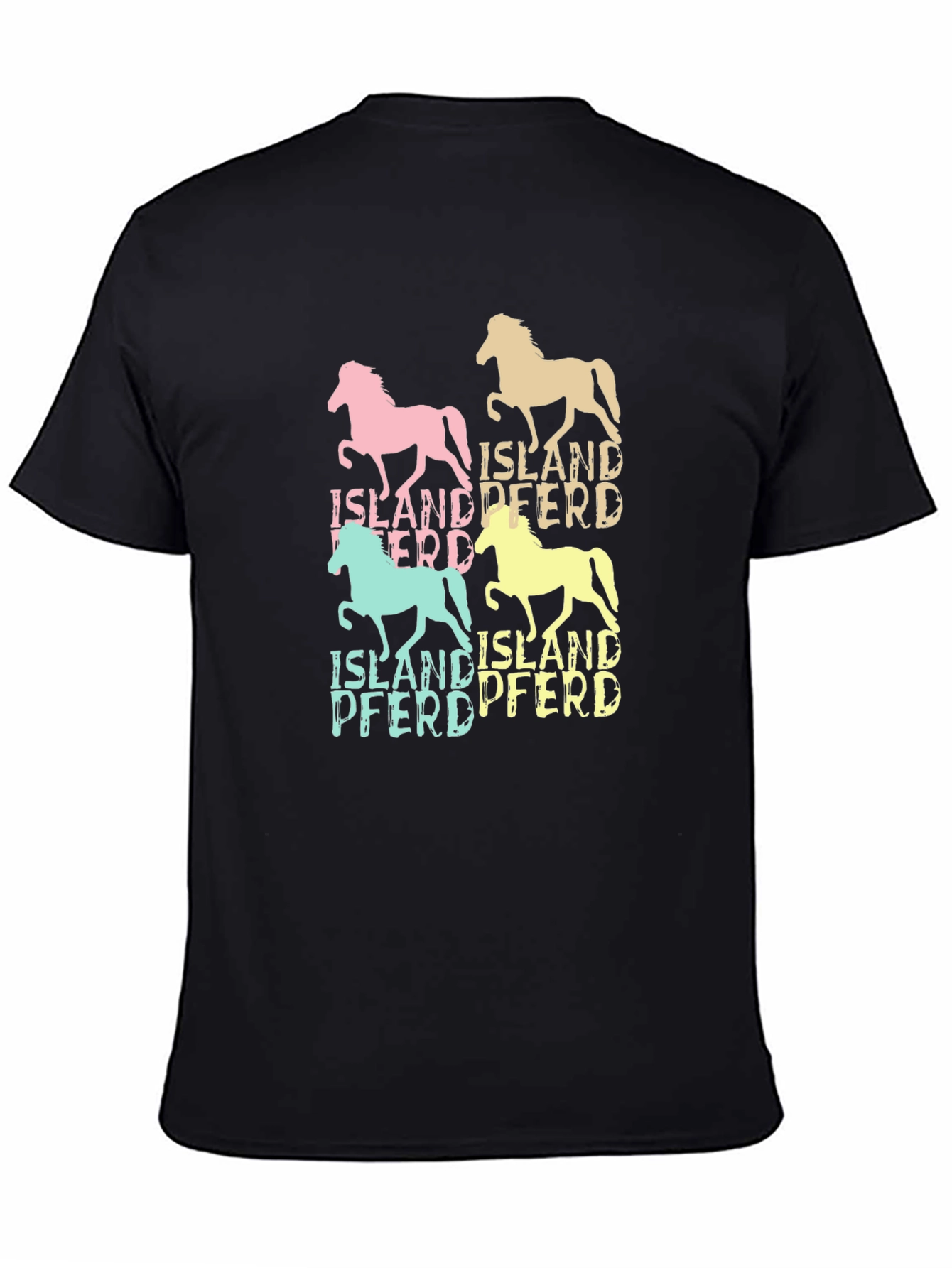 Black Island Pferd Horse Graphic Tee view 4
