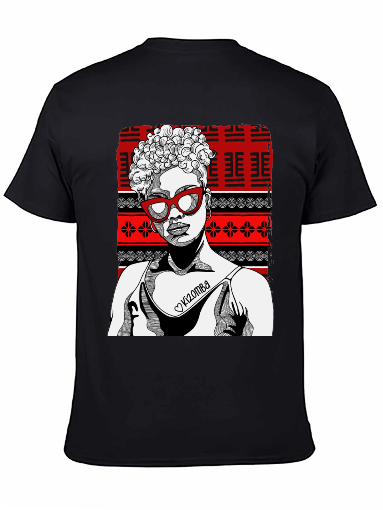 Black Kizomba Graphic T-Shirt - Stylish and Unique! view 4