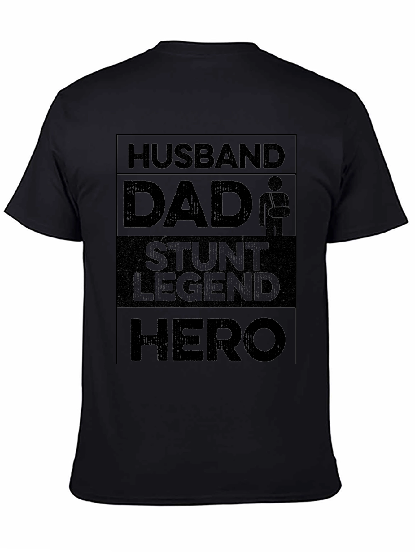 Black Husband Dad Stunt Legend Hero Graphic Tee view 4