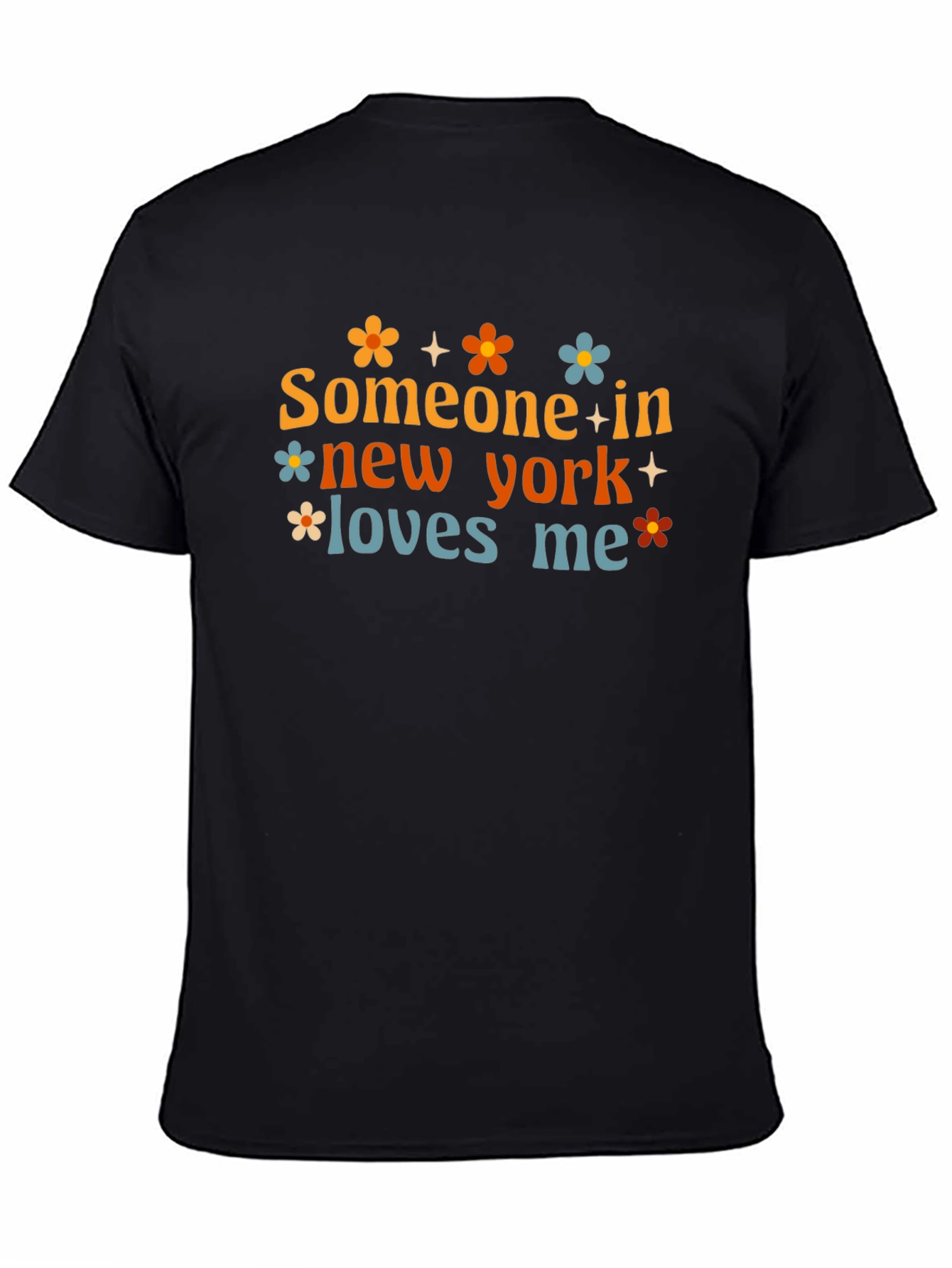Black Someone in New York Loves Me T-Shirt view 4
