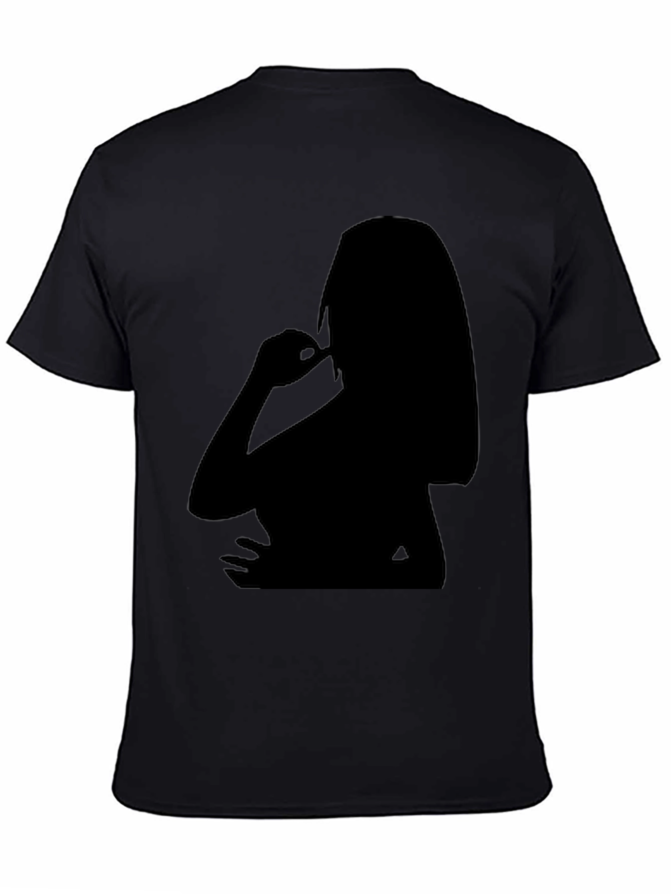 Black Silhouette Graphic Tee - Men's Black T-Shirt view 4