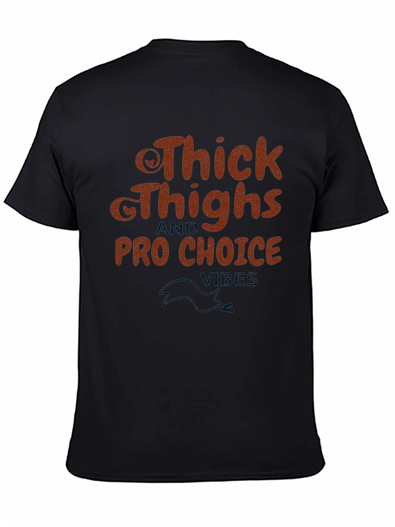 Black Thick Thighs Pro Choice Vibe Graphic Tee view 4