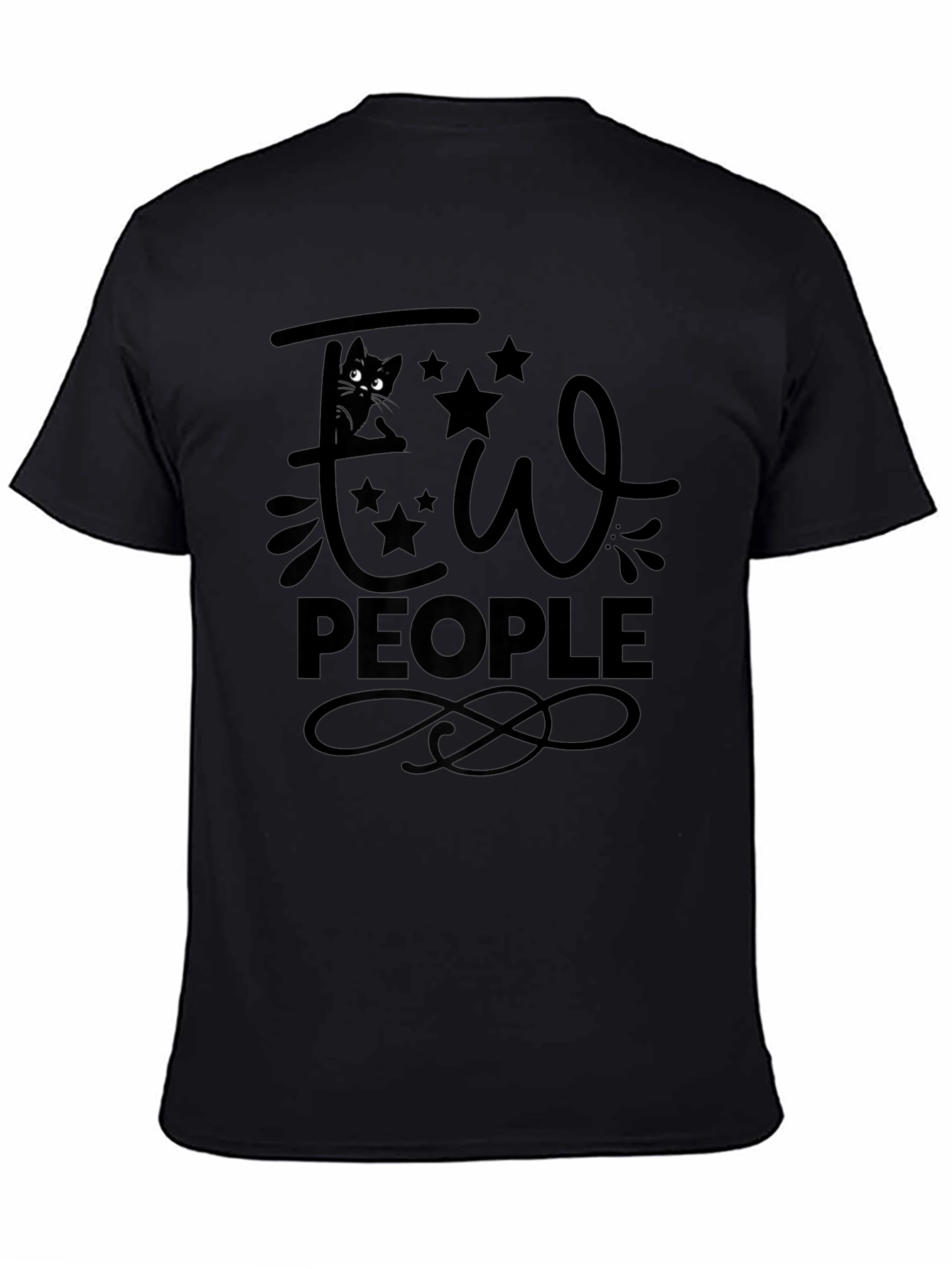 Black Ew People Black Cat Graphic Tee view 4
