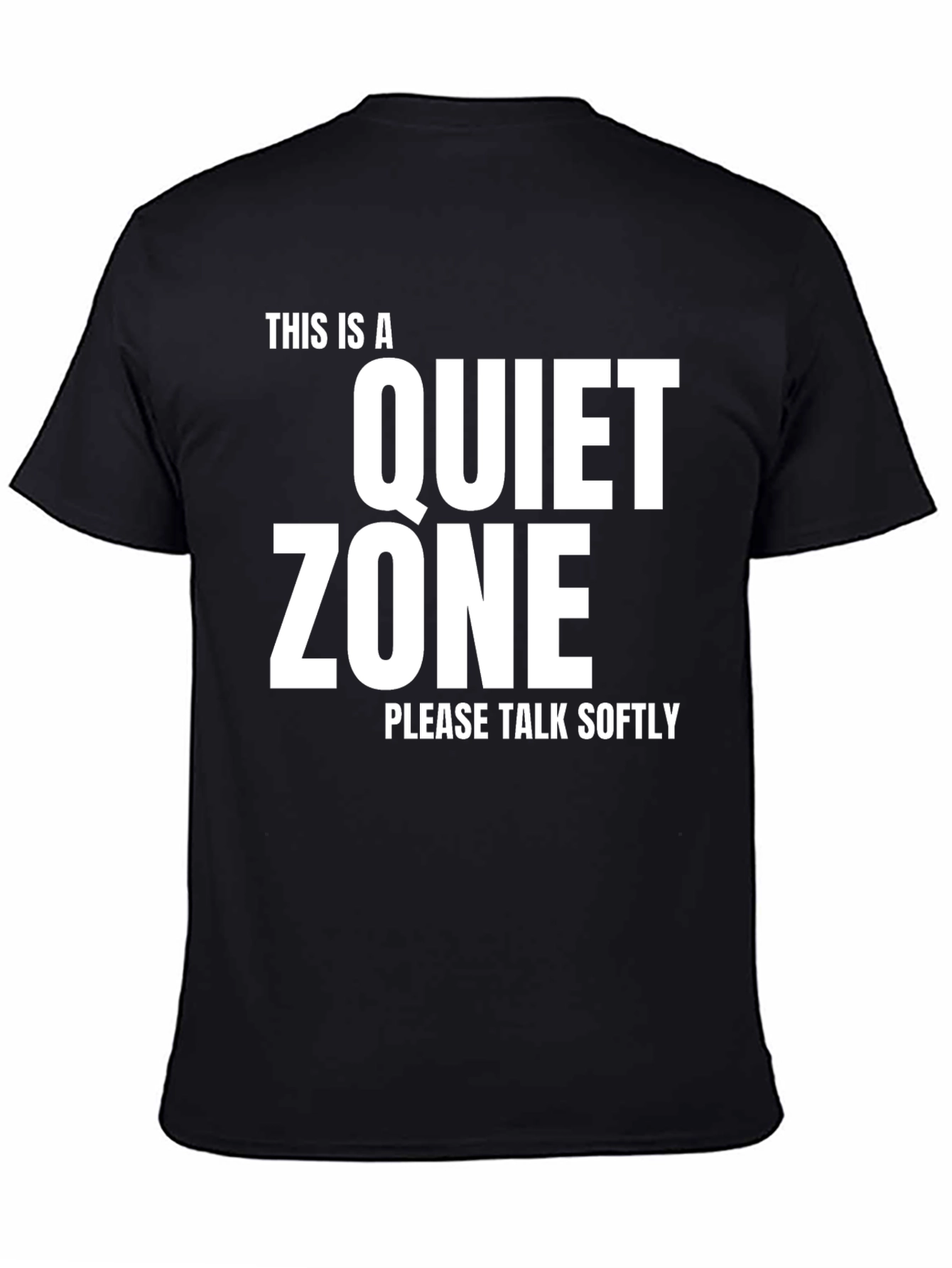 Black Quiet Zone T-Shirt - Speak Softly Tee view 4