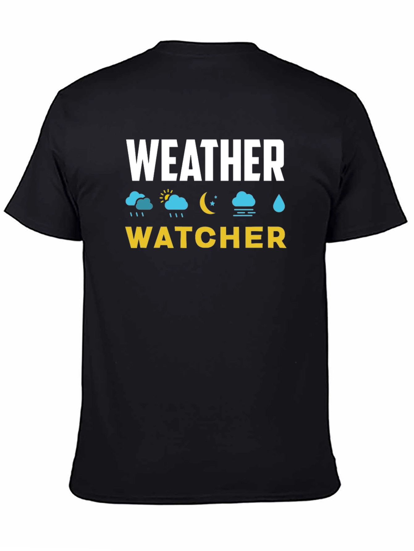 Black Weather Watcher Black T-Shirt view 4