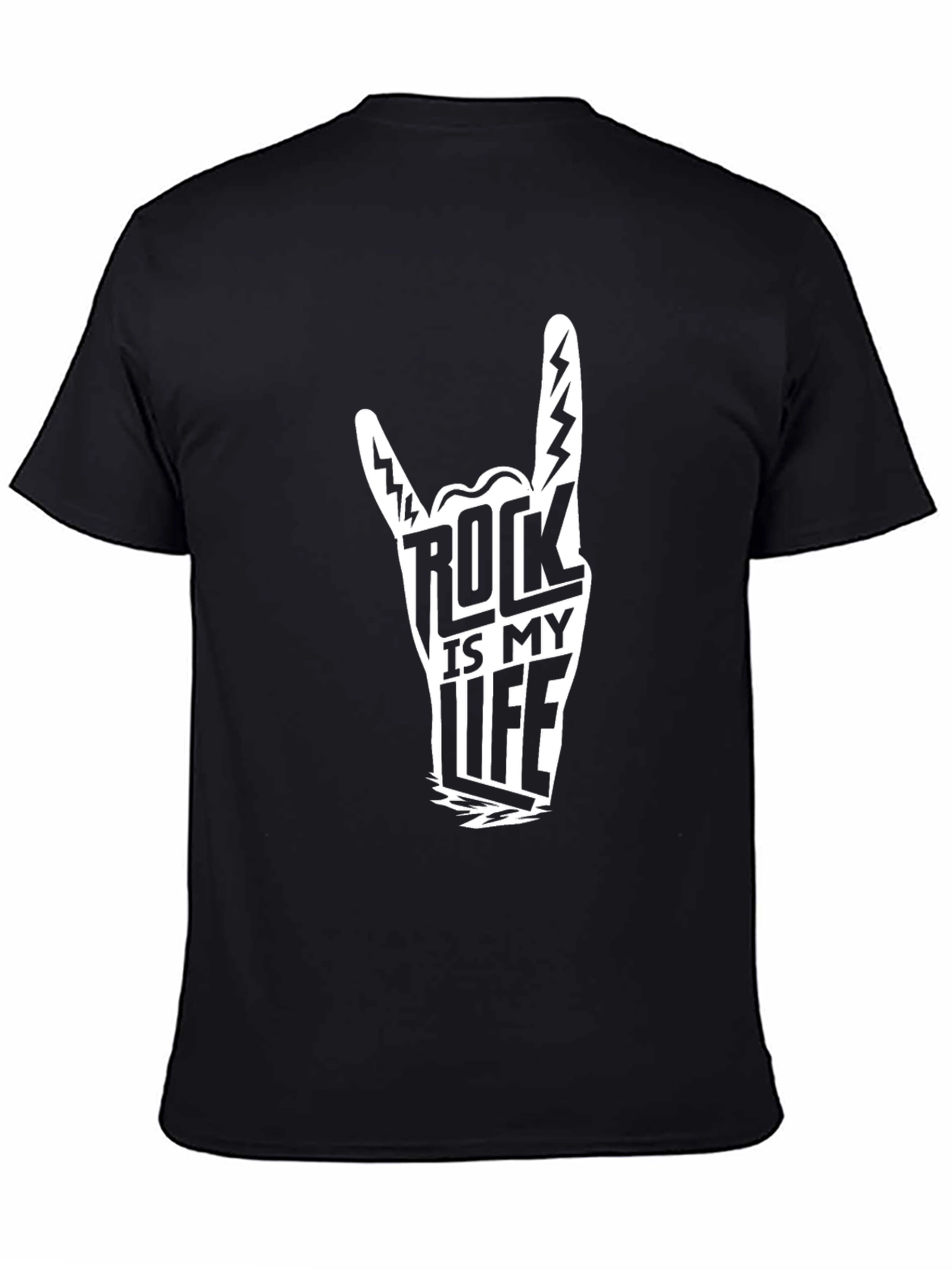 Black Rock is My Life Graphic T-Shirt - Black Cotton Tee view 4
