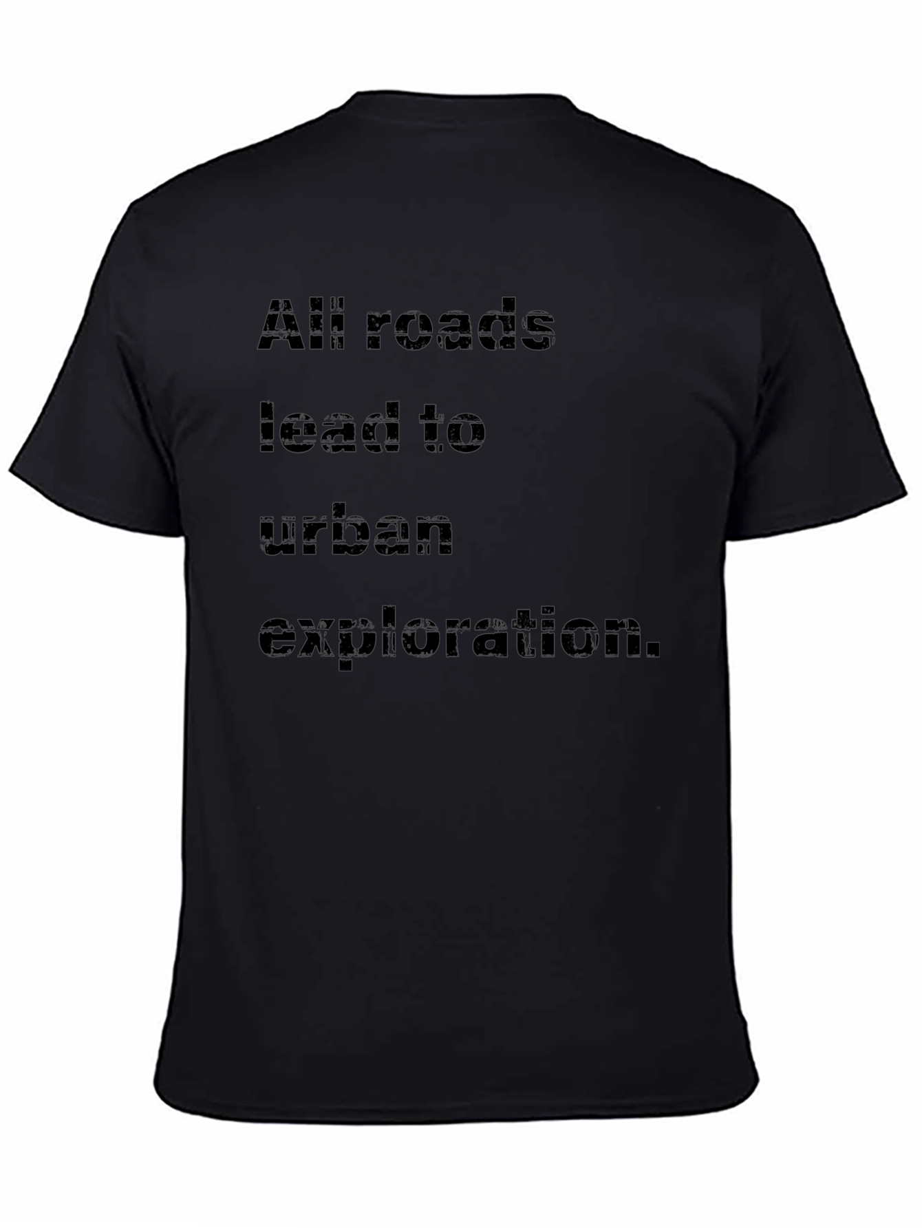 Black Urban Exploration Black T-Shirt view 4