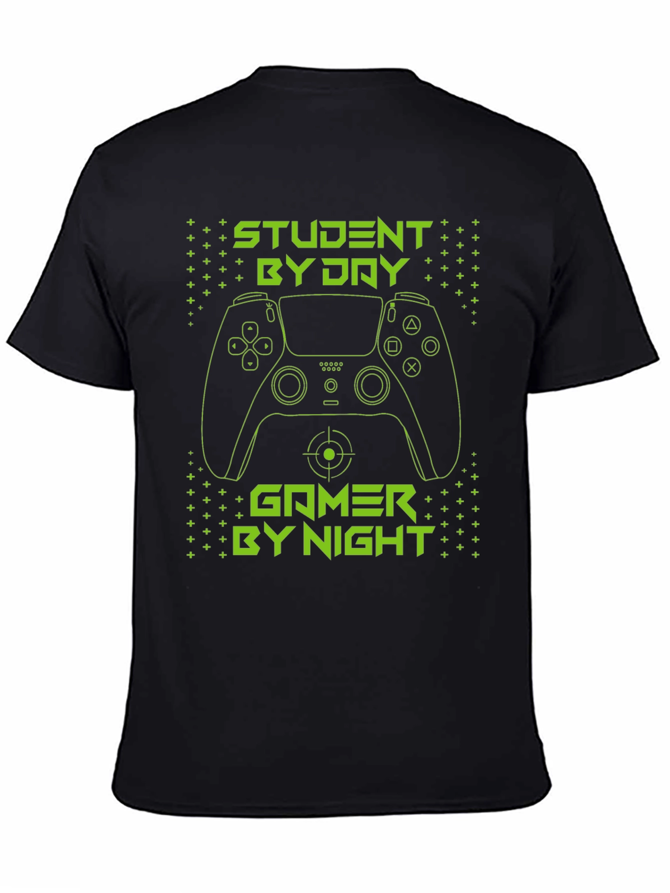 Black Student by Day, Gamer by Night Graphic Tee view 4