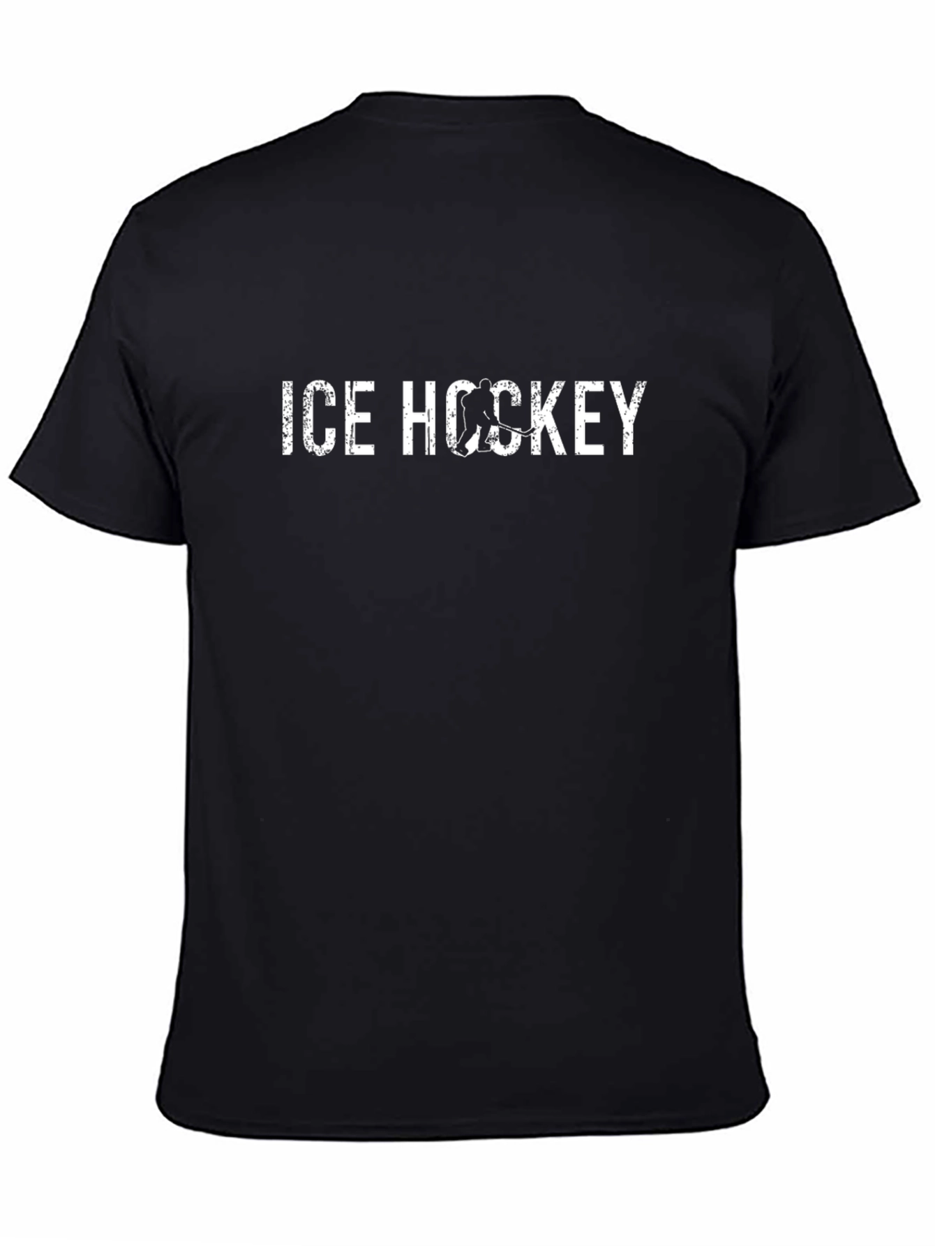 Black Ice Hockey Graphic Tee - Black Cotton Blend view 4
