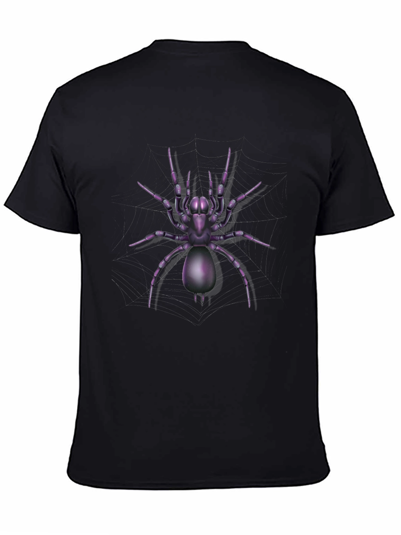 Black Spider Graphic Tee - Black Cotton Blend view 4