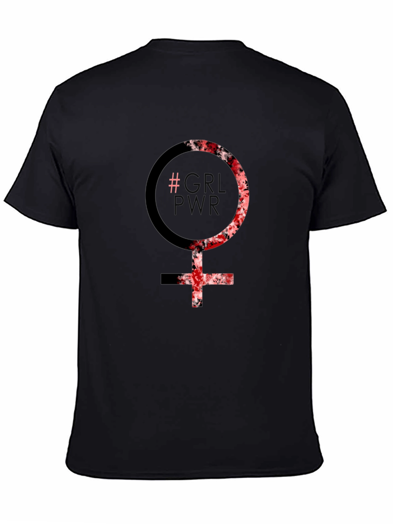 Black GRL PWR Graphic Tee - Black Feminist T-Shirt view 4