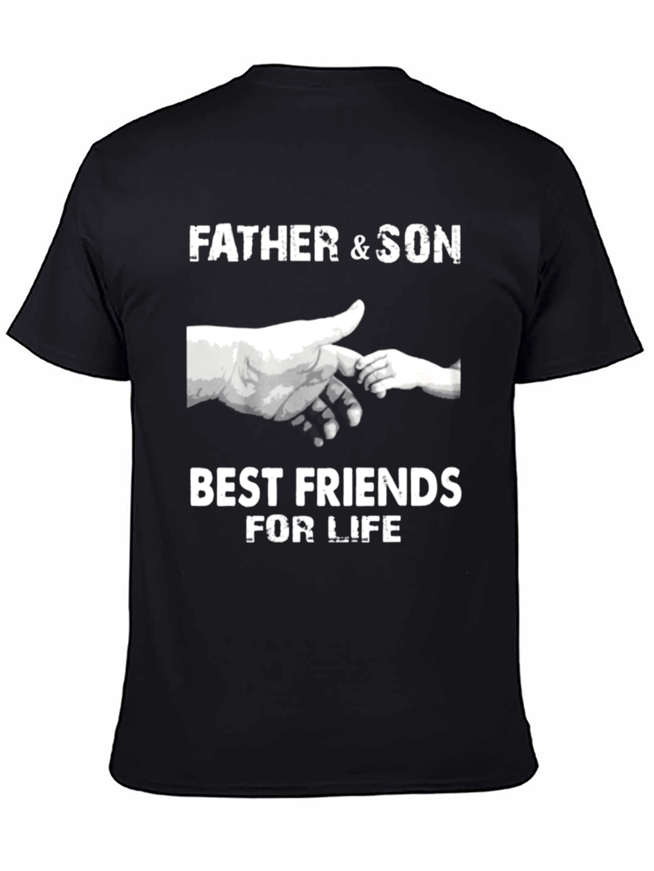 Black Father & Son Best Friends T-Shirt - Black view 4