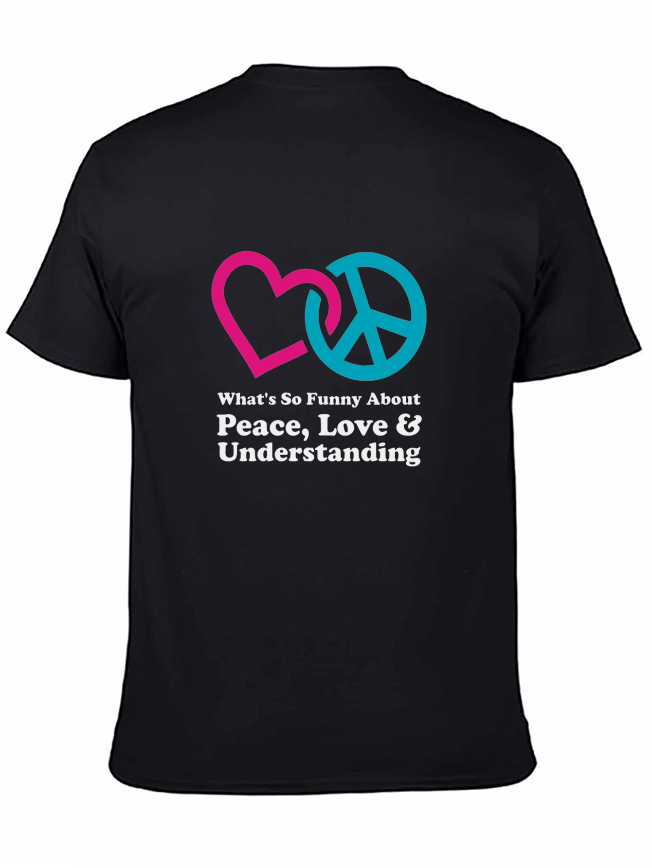 Black Peace Love Understanding Graphic T-Shirt view 4